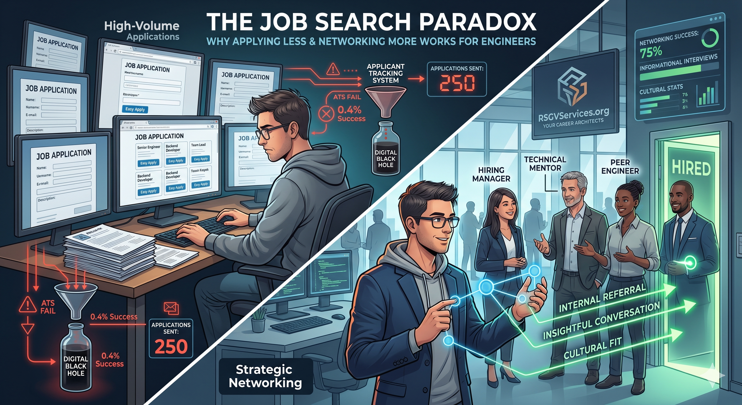 Most Engineers Apply to Too Many Jobs and Network Too Little