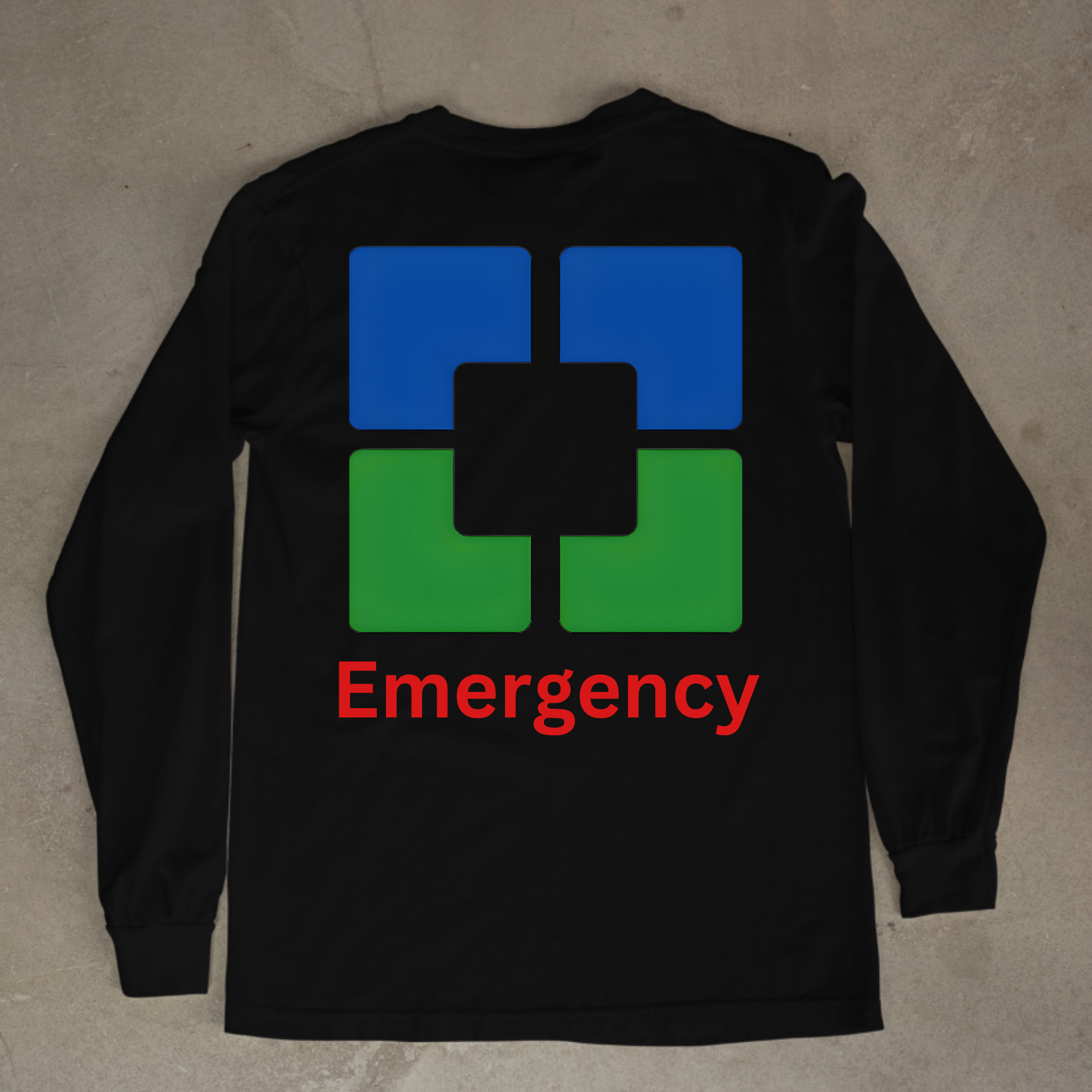 Cleveland Clinic Emergency Services Black long sleeve Back.png