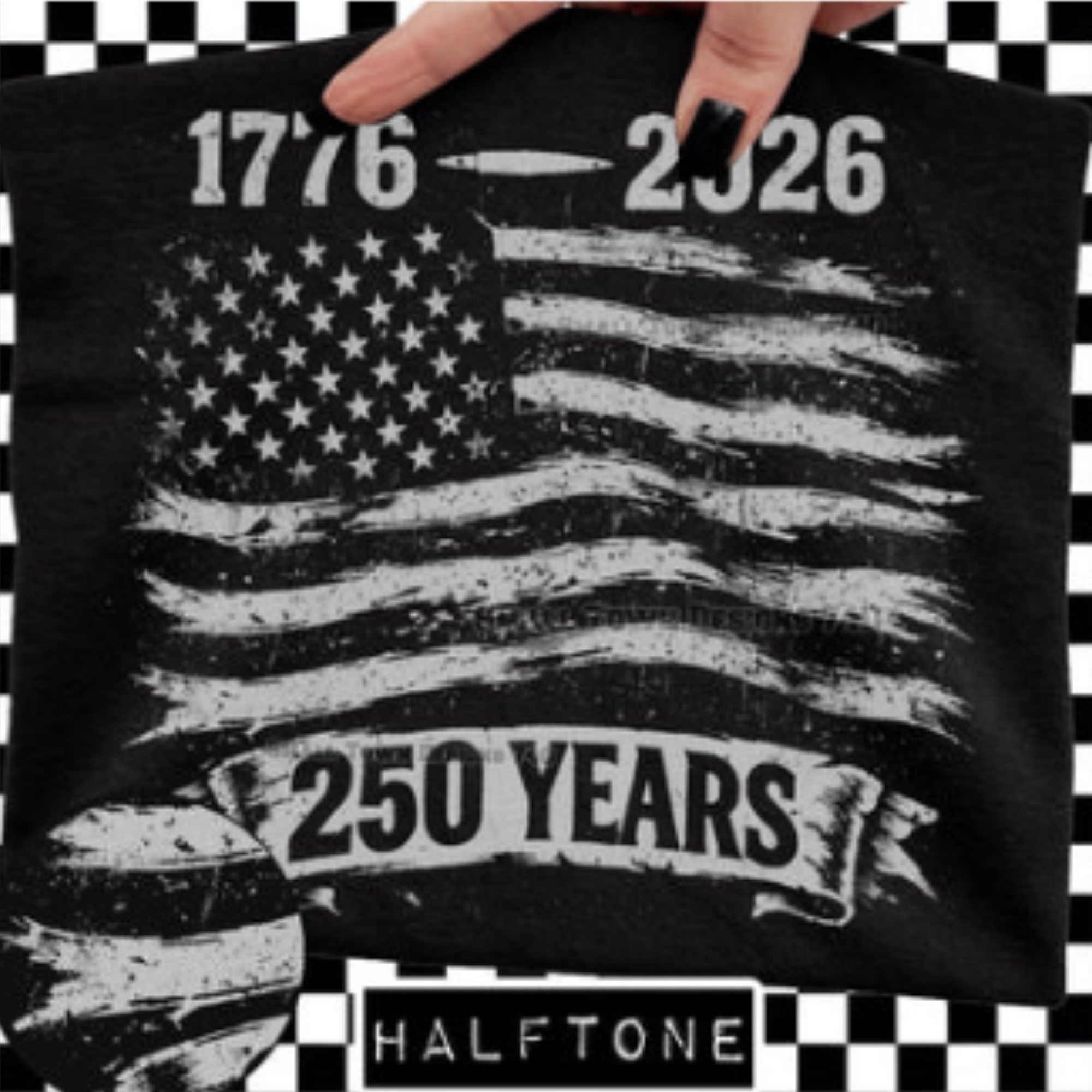 1776-2026 250 years flag Halftone.png