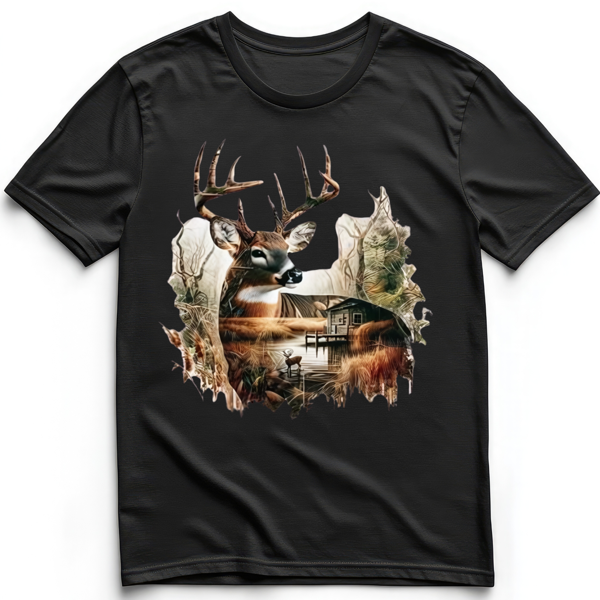 Deer With Hunting Scene T-Shirt