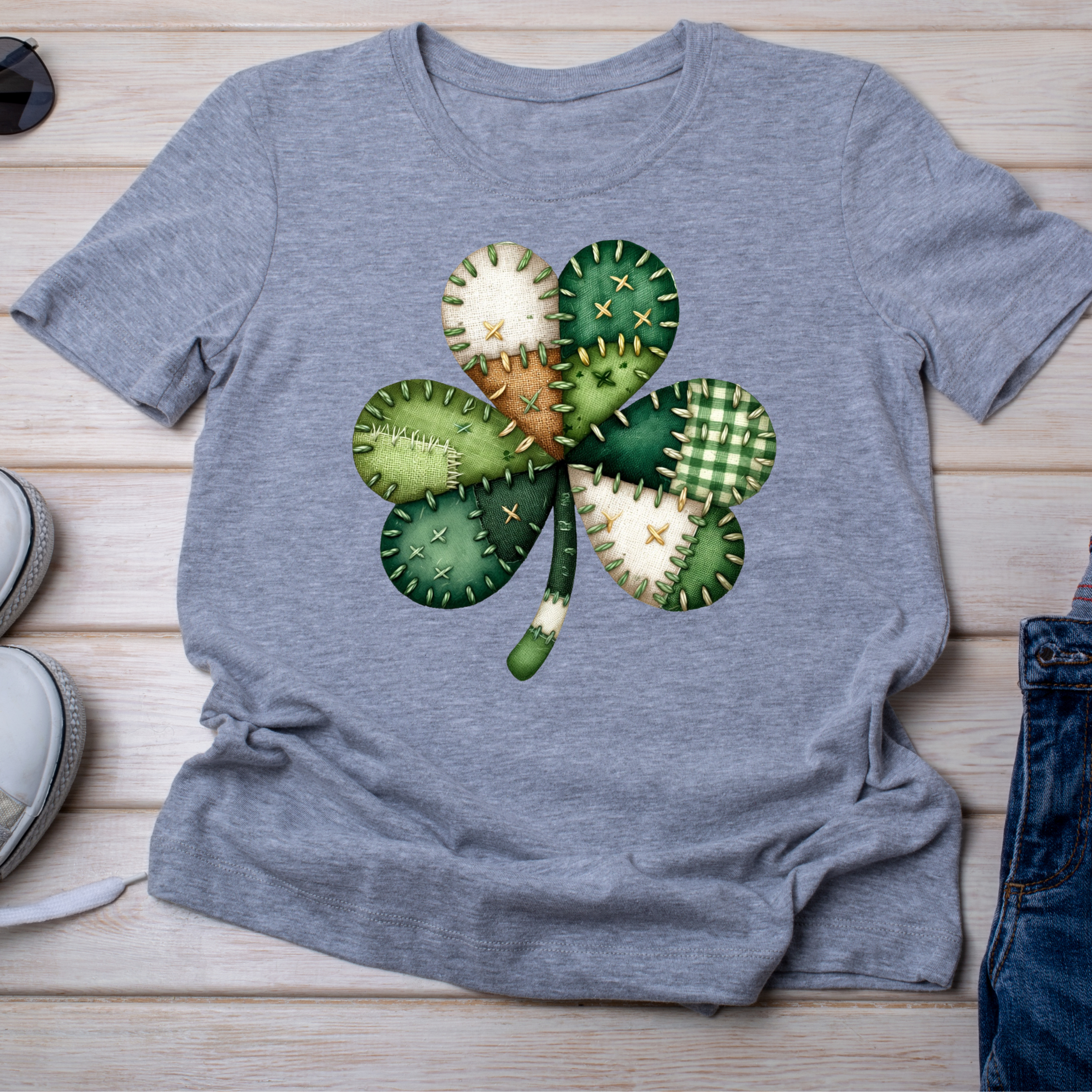 Patchwork Saint Patrick Day Shamrock.png