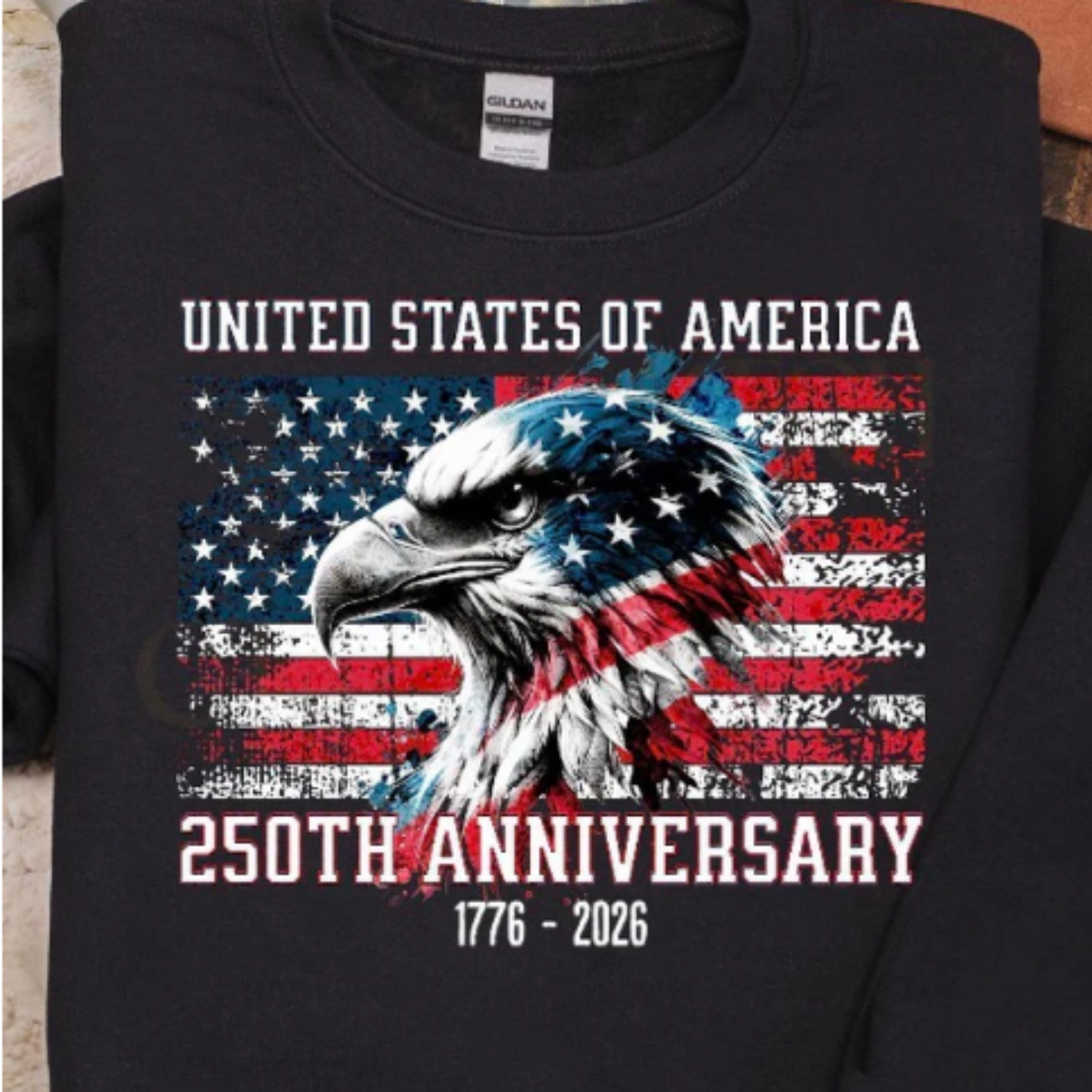 United States Of America 250th Anniversary Flag & Eagle.png