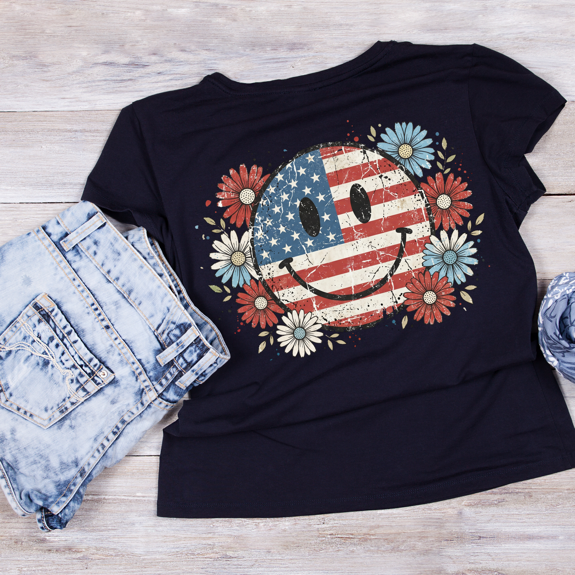 4th of July Floral American Flag.png