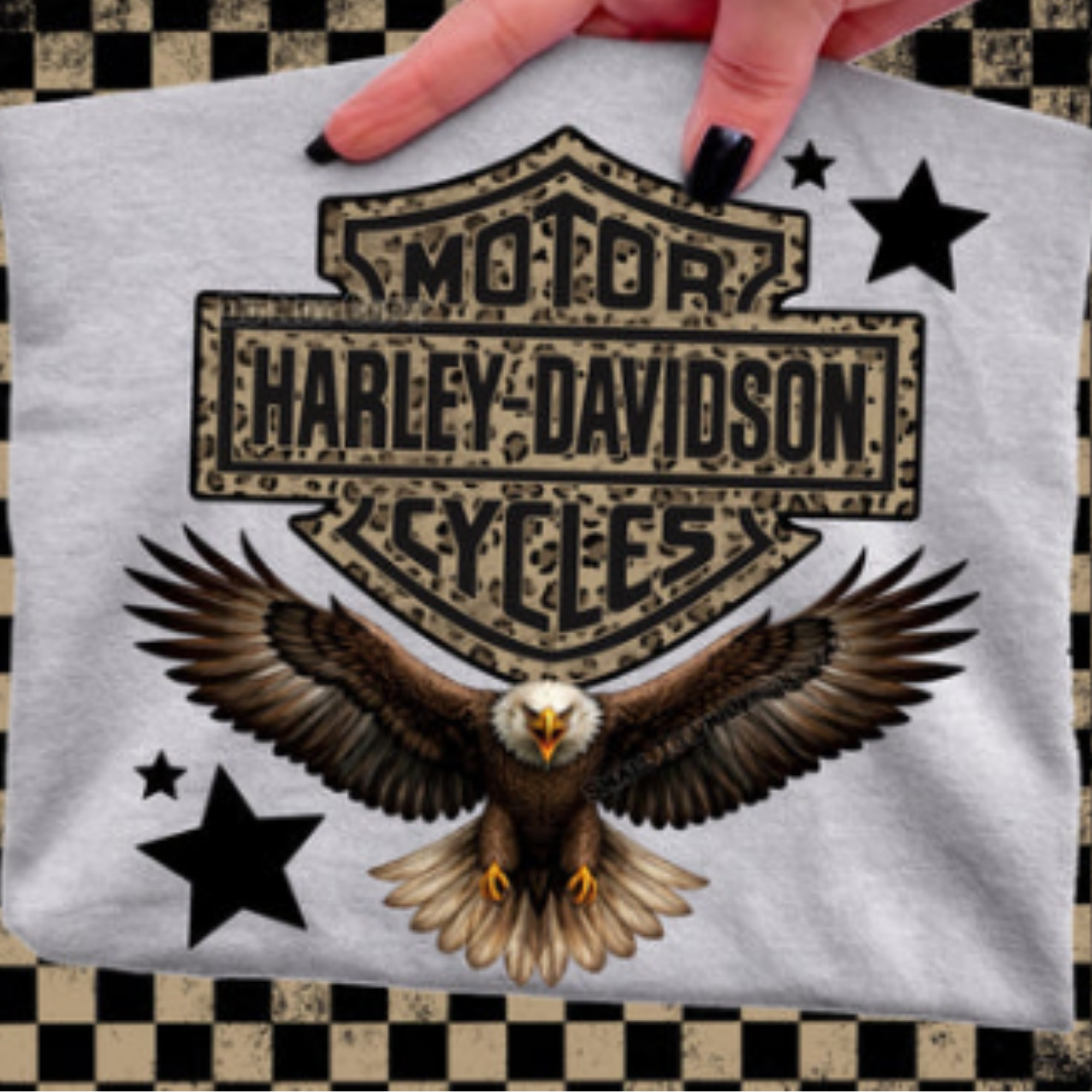Motor Harley Davidson Cycles Cheetah print with eagle.png