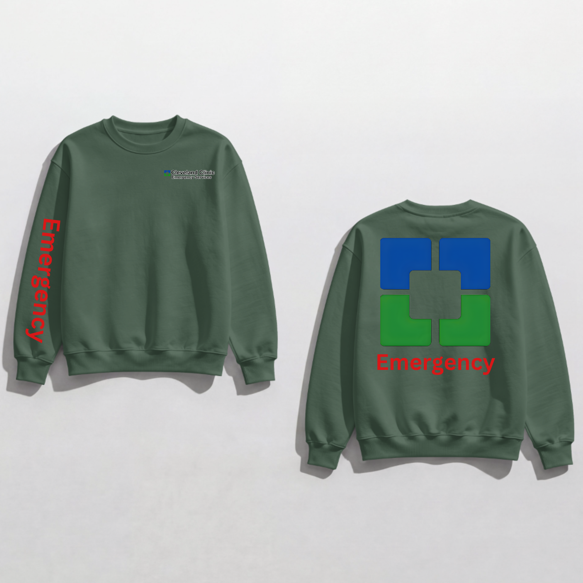 Cleveland Clinic Emergency Services Hunter Green Sweatshirt.png
