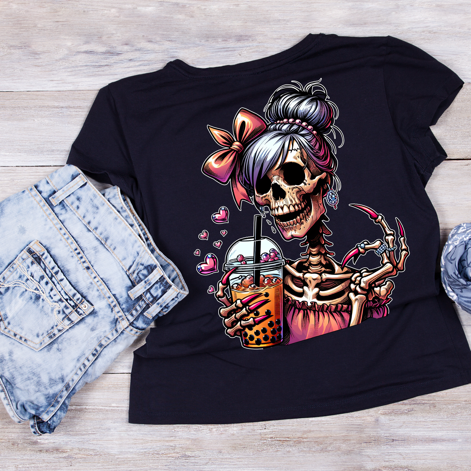 Skeleton Girl With Coffee.png