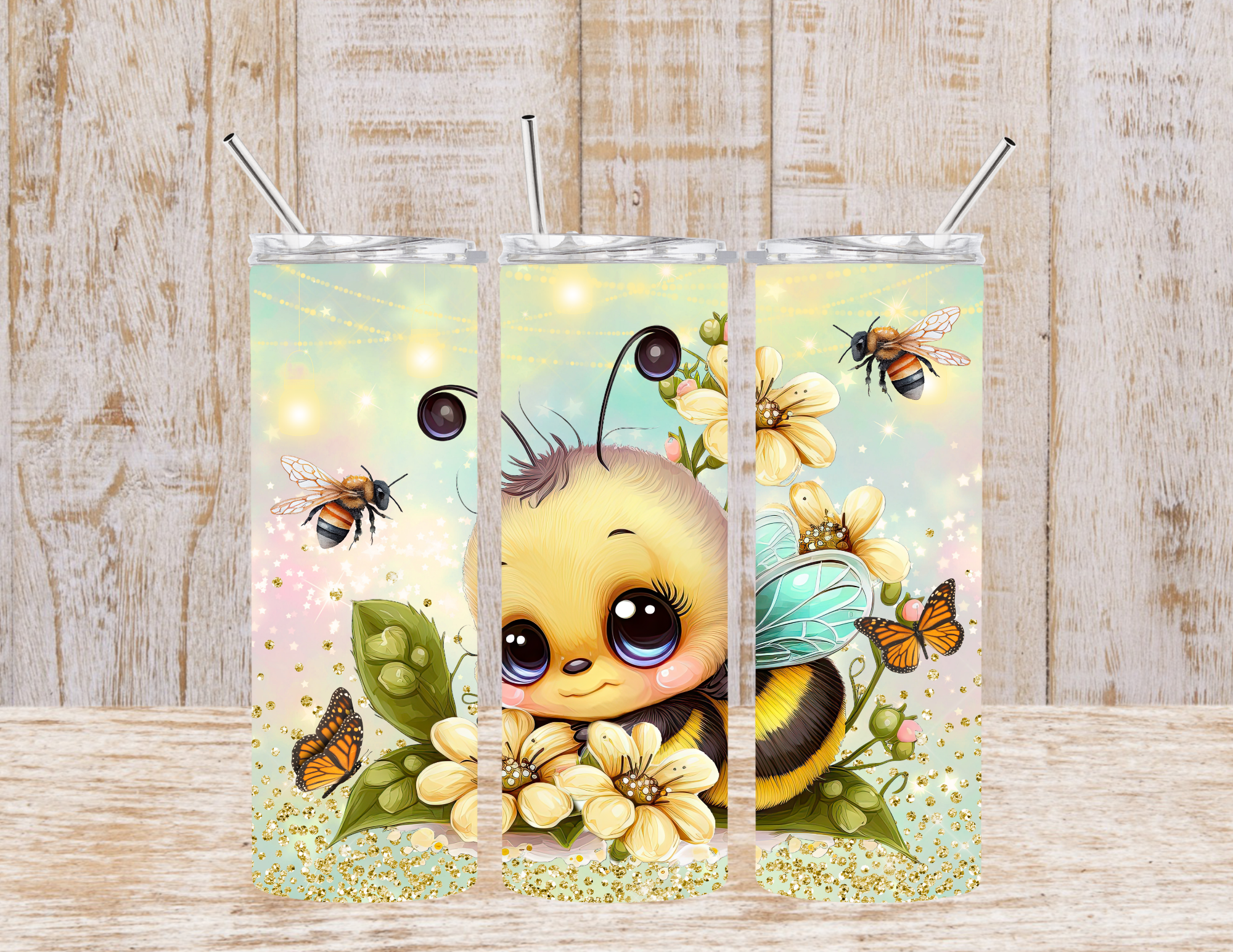 BABY BEE WITH FLOWERS