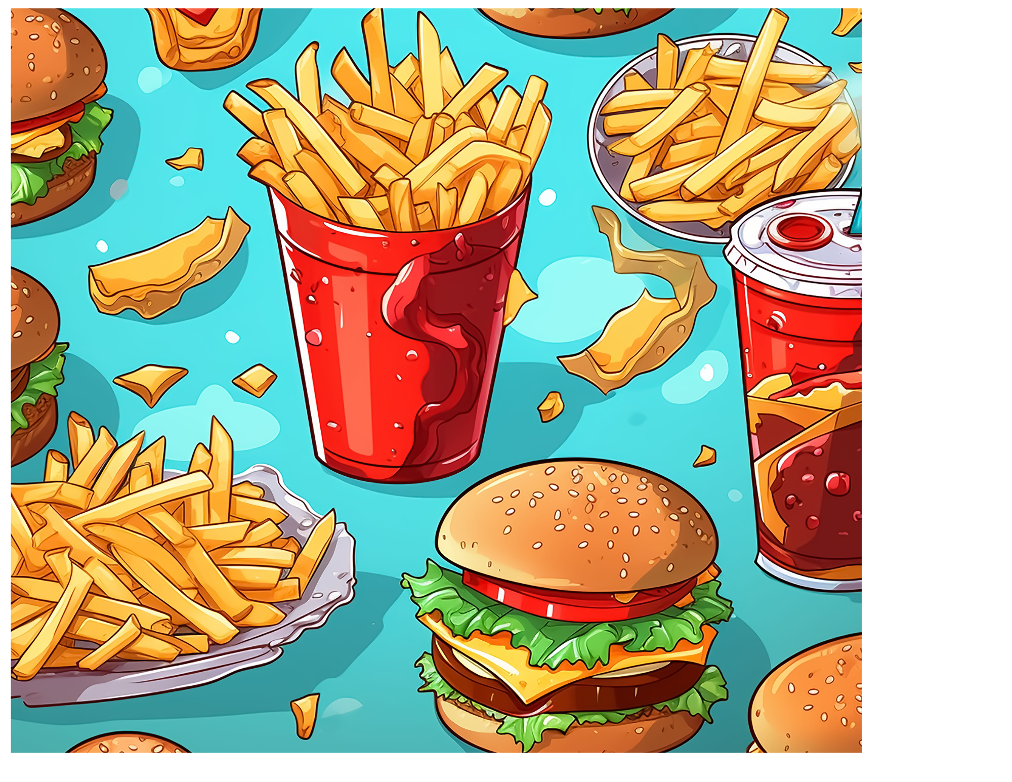 FASTFOOD WITH HAMBURGER, FRIES AND DRINK.png