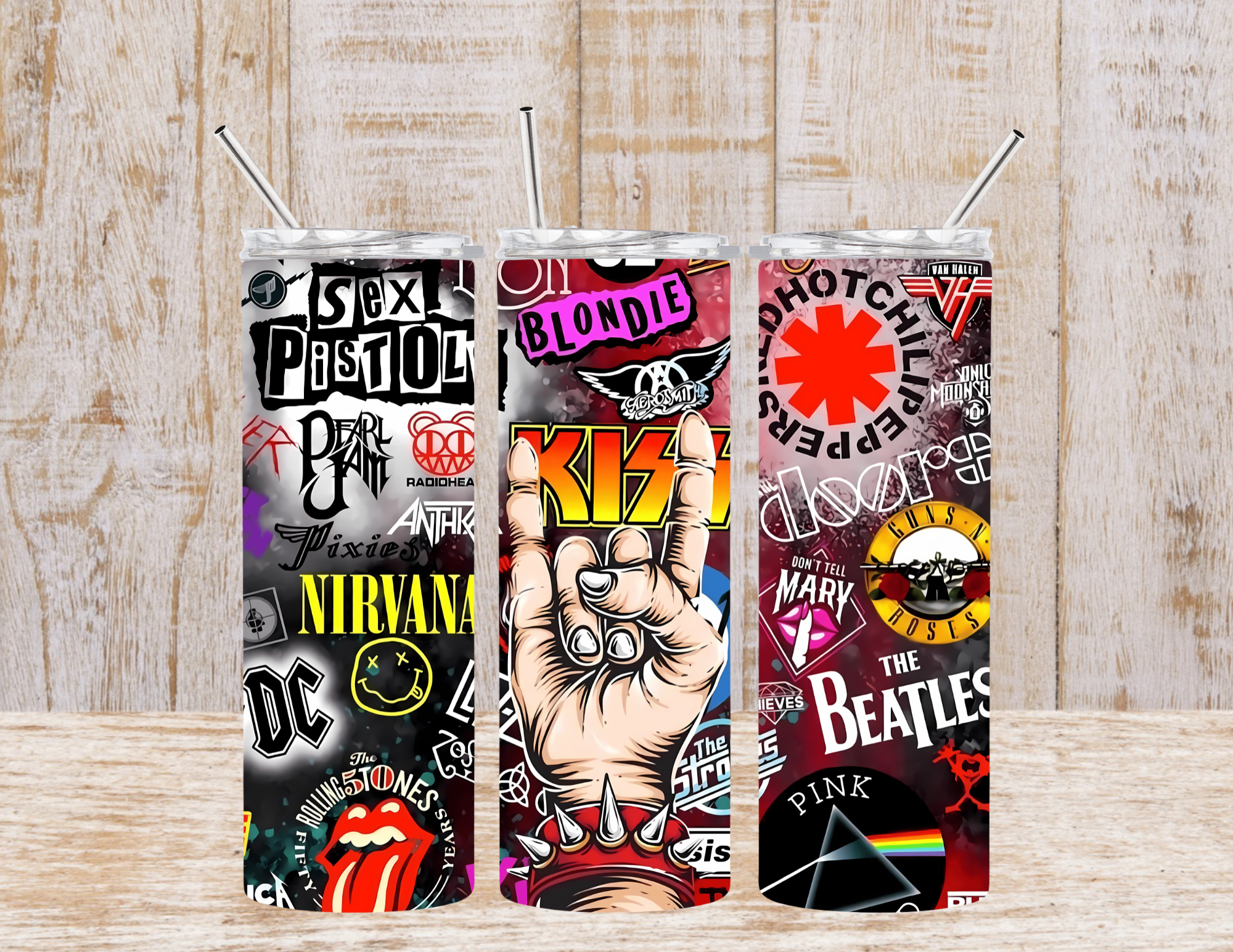 KISS AND OTHER ROCK BANDS WITH ROCK HAND