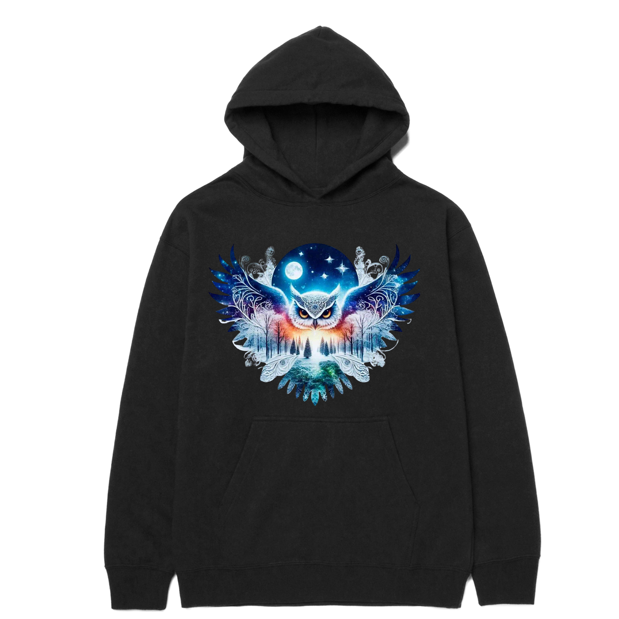 Night Snow Owl Hoodie