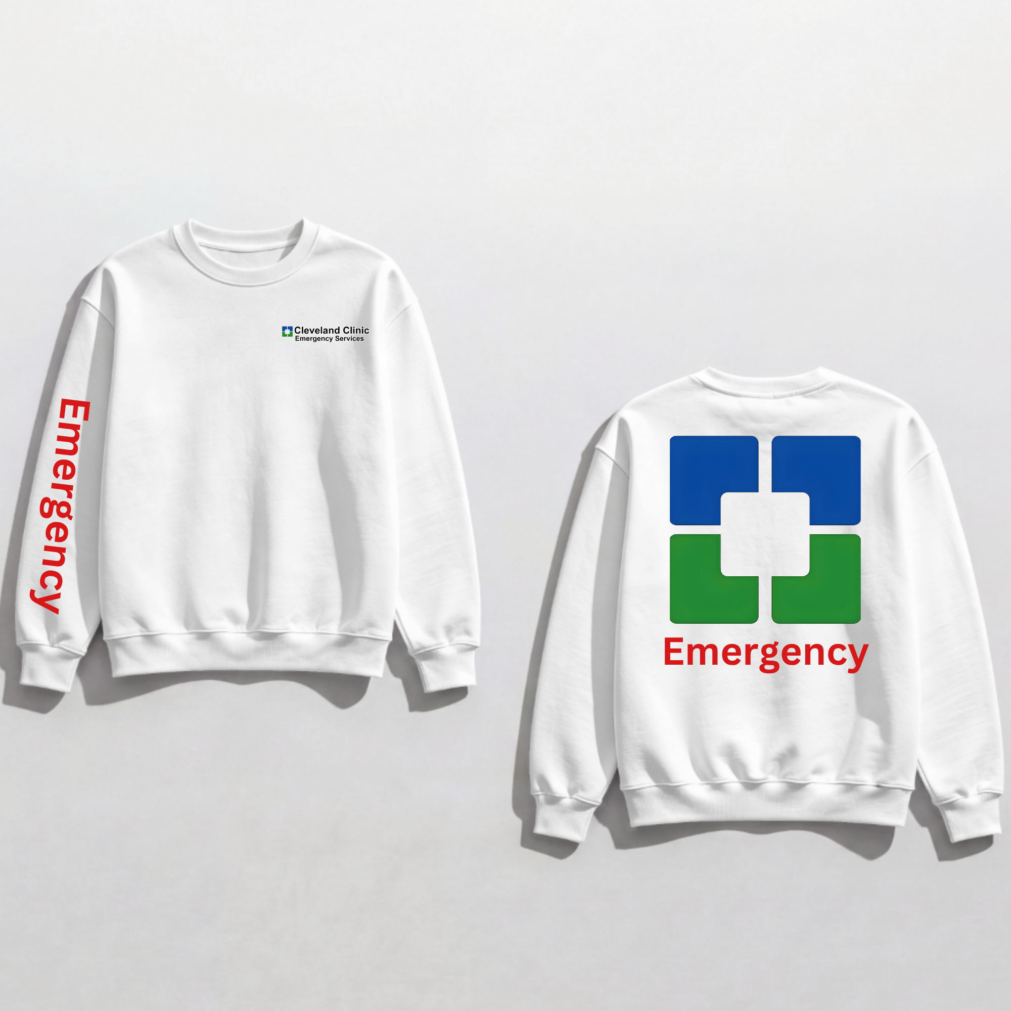 Cleveland Clinic Emergency Services White Sweatshirt.png