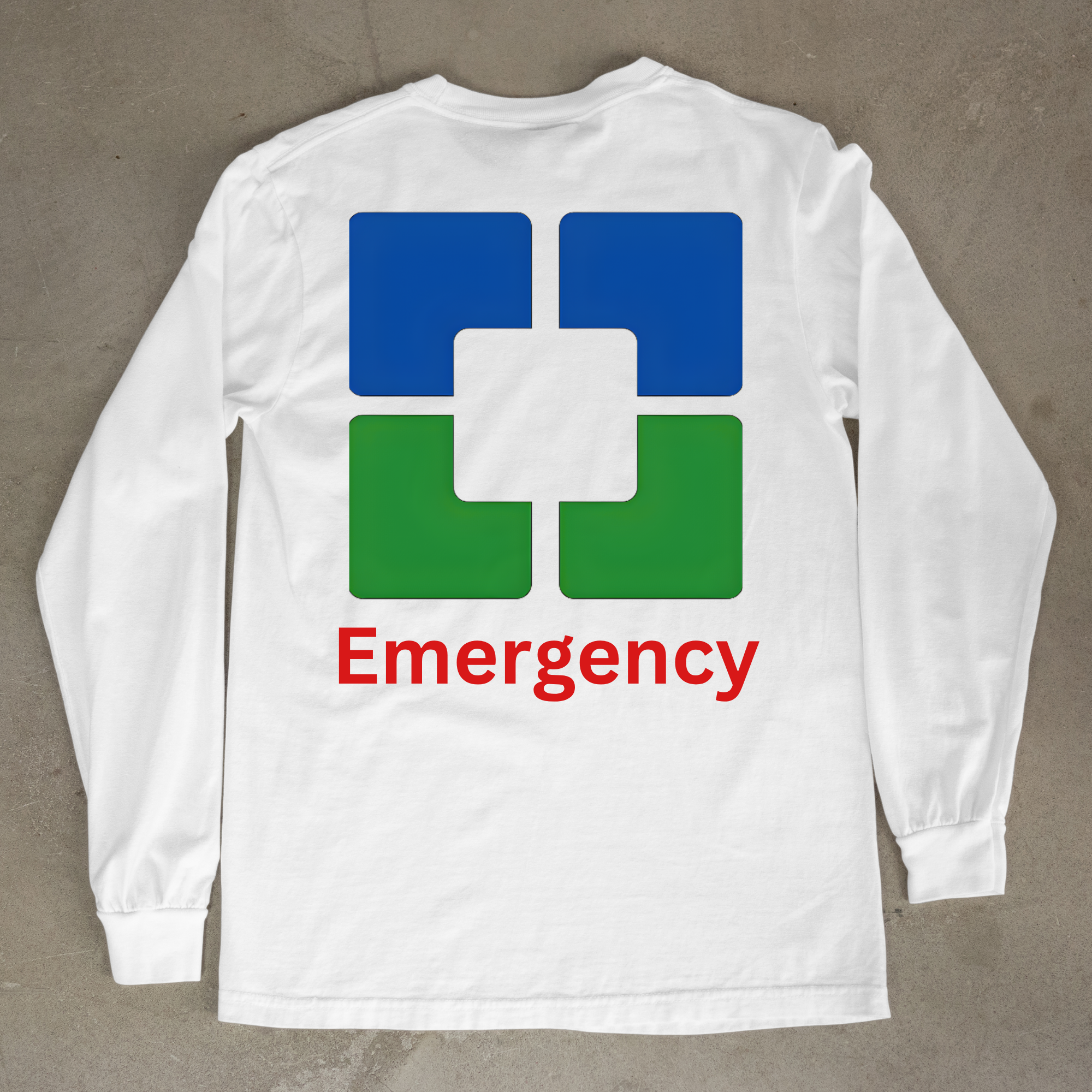 Cleveland Clinic Emergency Services White long sleeve back.png