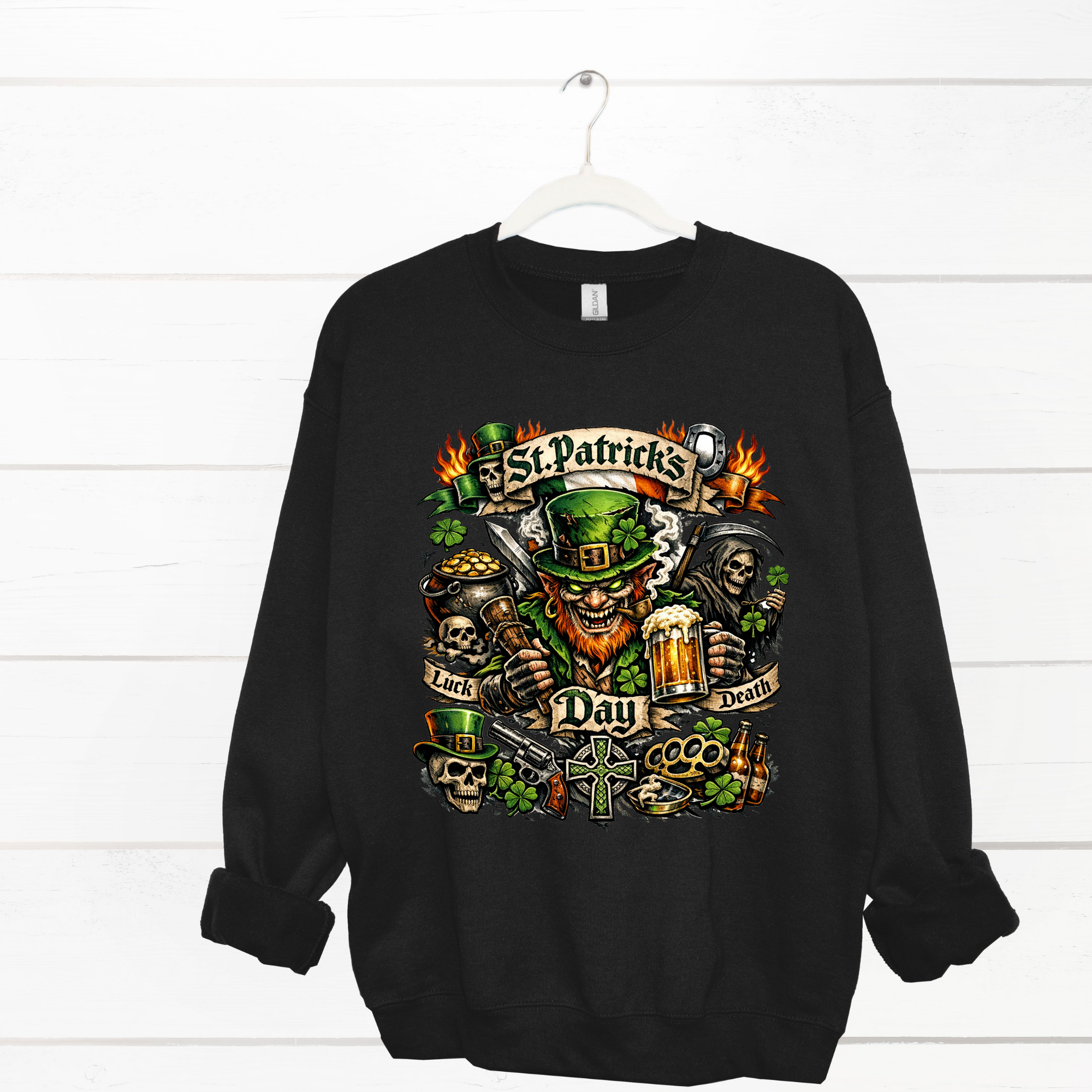 St Patrick's day Luck Death Sweatshirt