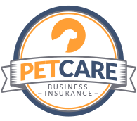 Logo of Pet Care Business Insurance with a dog silhouette.