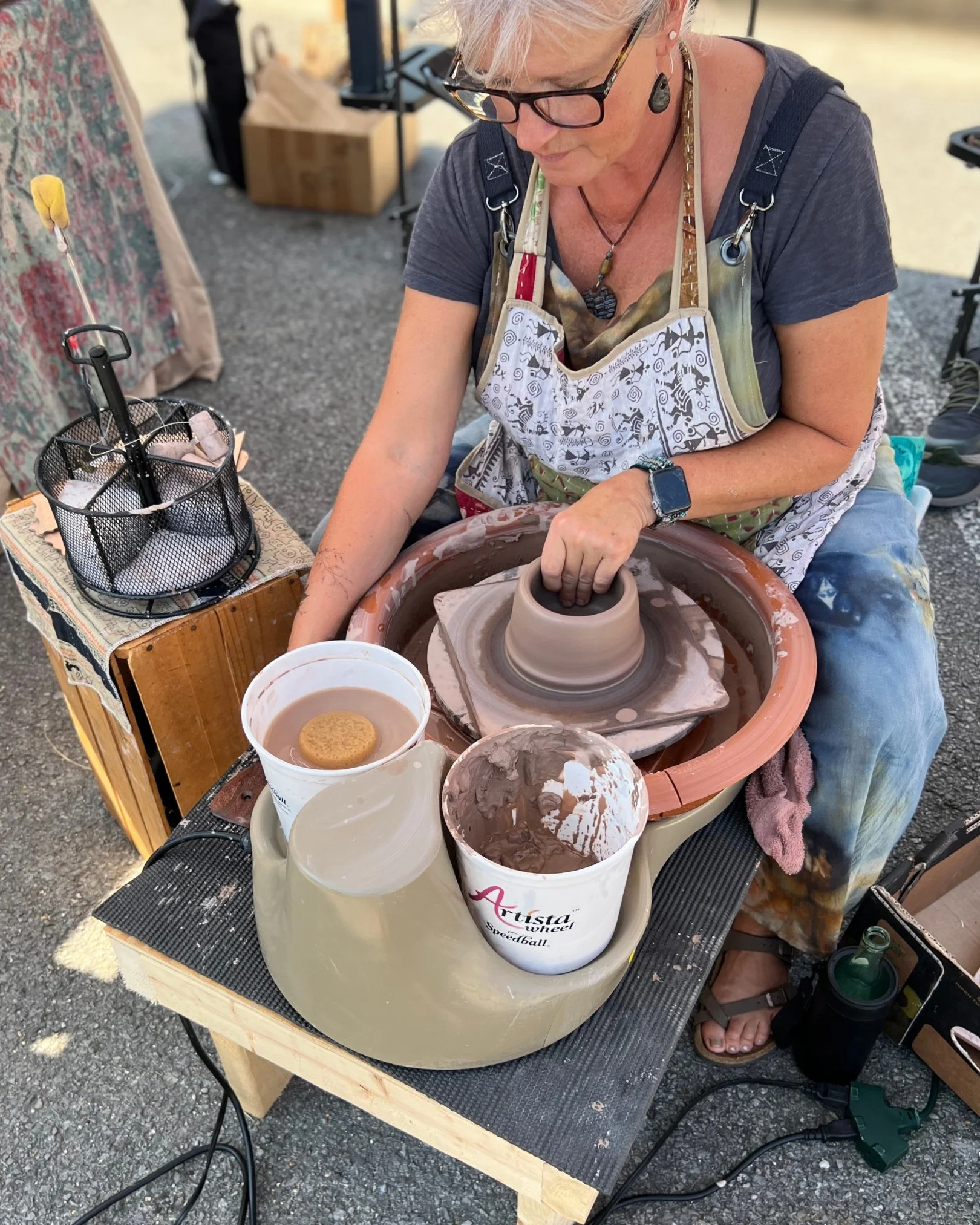 Pottery wheel live demonstration from last year's festival.