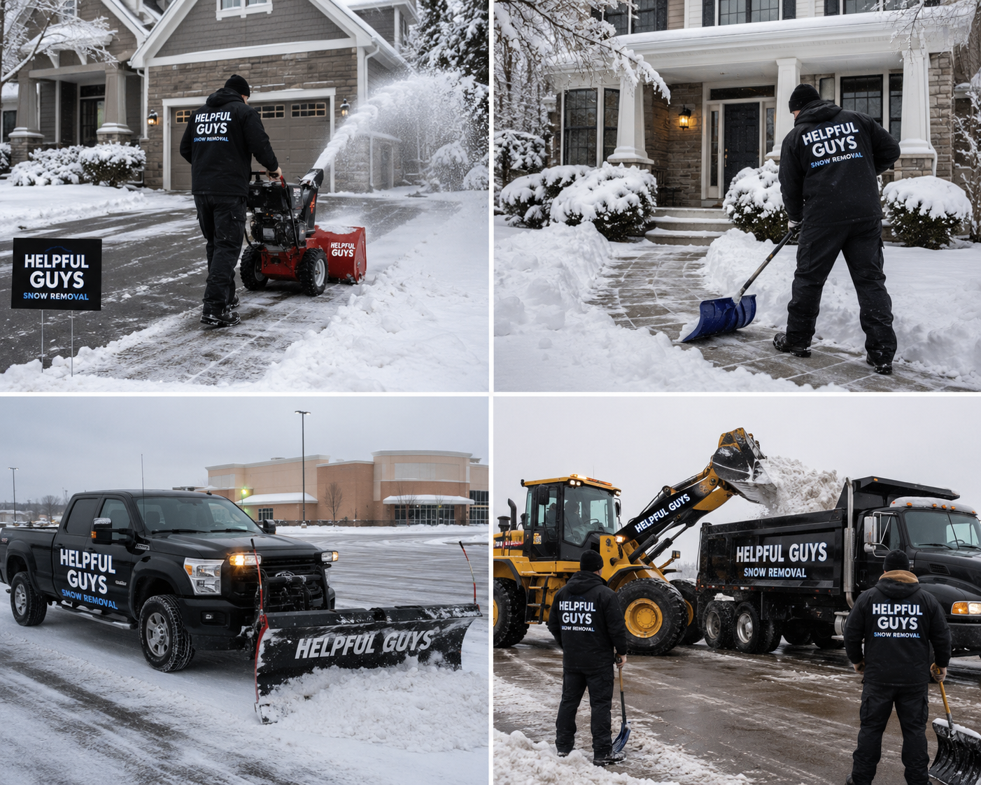SAVE BIG ON SNOW REMOVAL SERVICES WITH HELPFUL GUYS SNOW REMOVAL SERVICES!

For over 21 years, Helpful Guys has been helping homeowners and businesses save time, money, and stress with reliable, professional snow and ice management services.