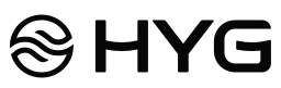 HYG logo with stylized wave icon