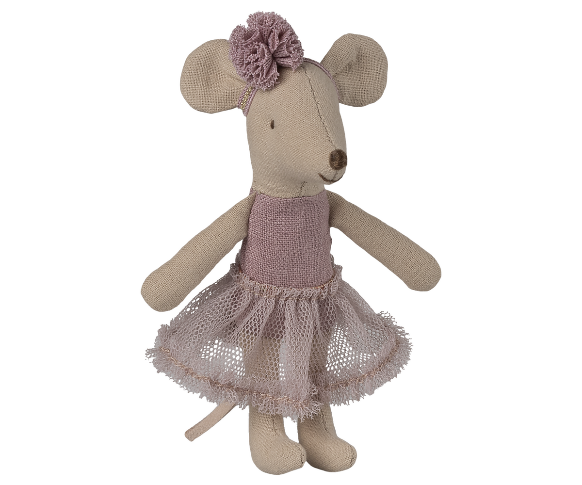 Pre-order: Maileg Ballerina Mouse, Little Sister - Heather (Expected arrival by: 4/1/26)