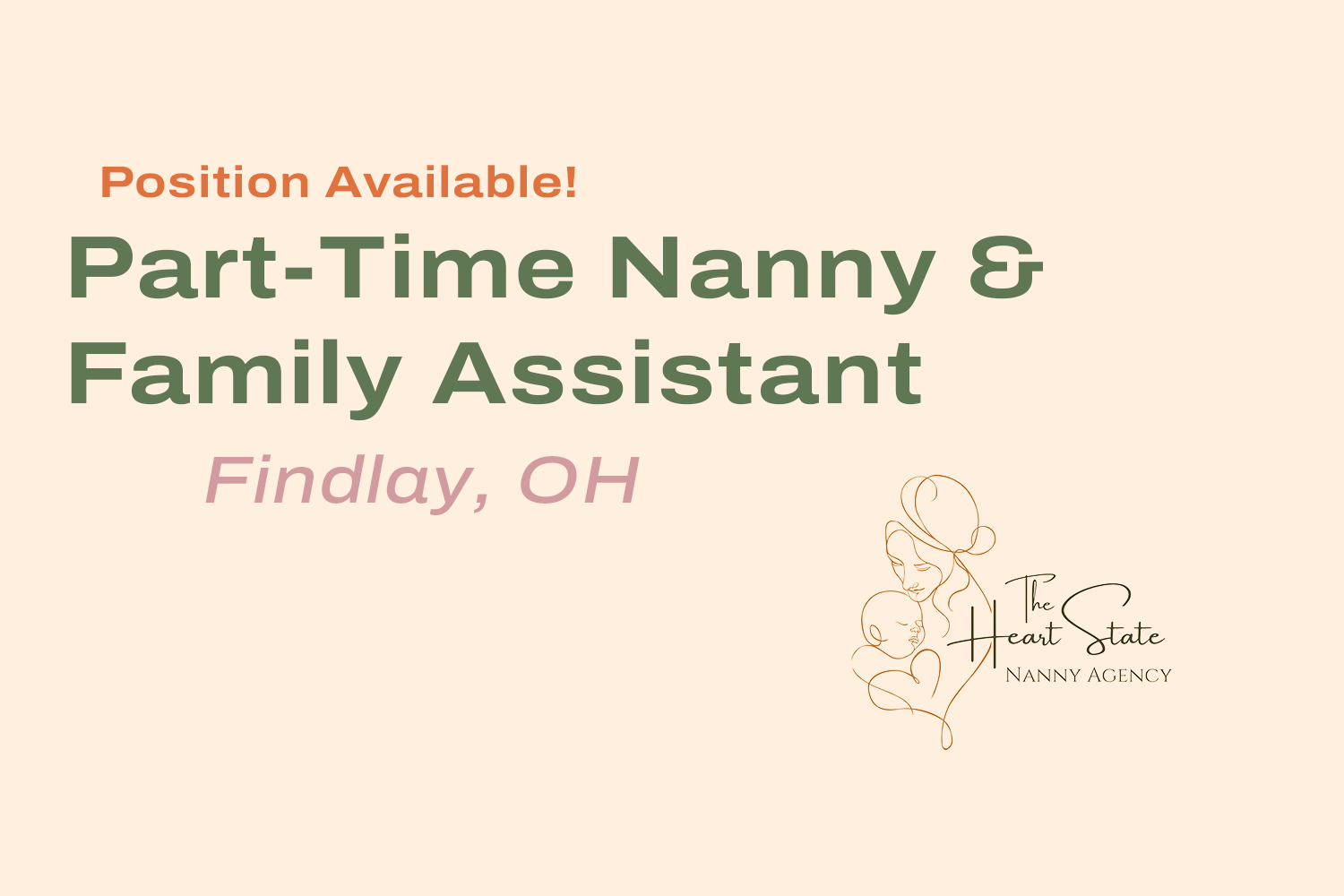 Part-Time Nanny, Family Assistant Needed - Findlay, OH