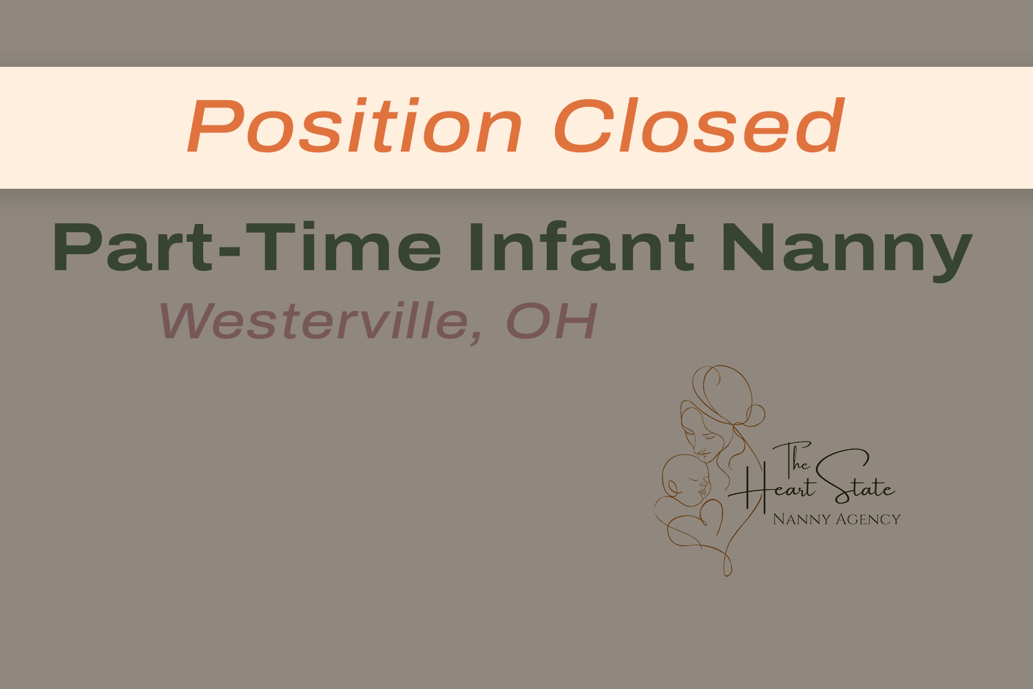 Part-Time Infant Nanny Needed – Westerville, OH *Closed*