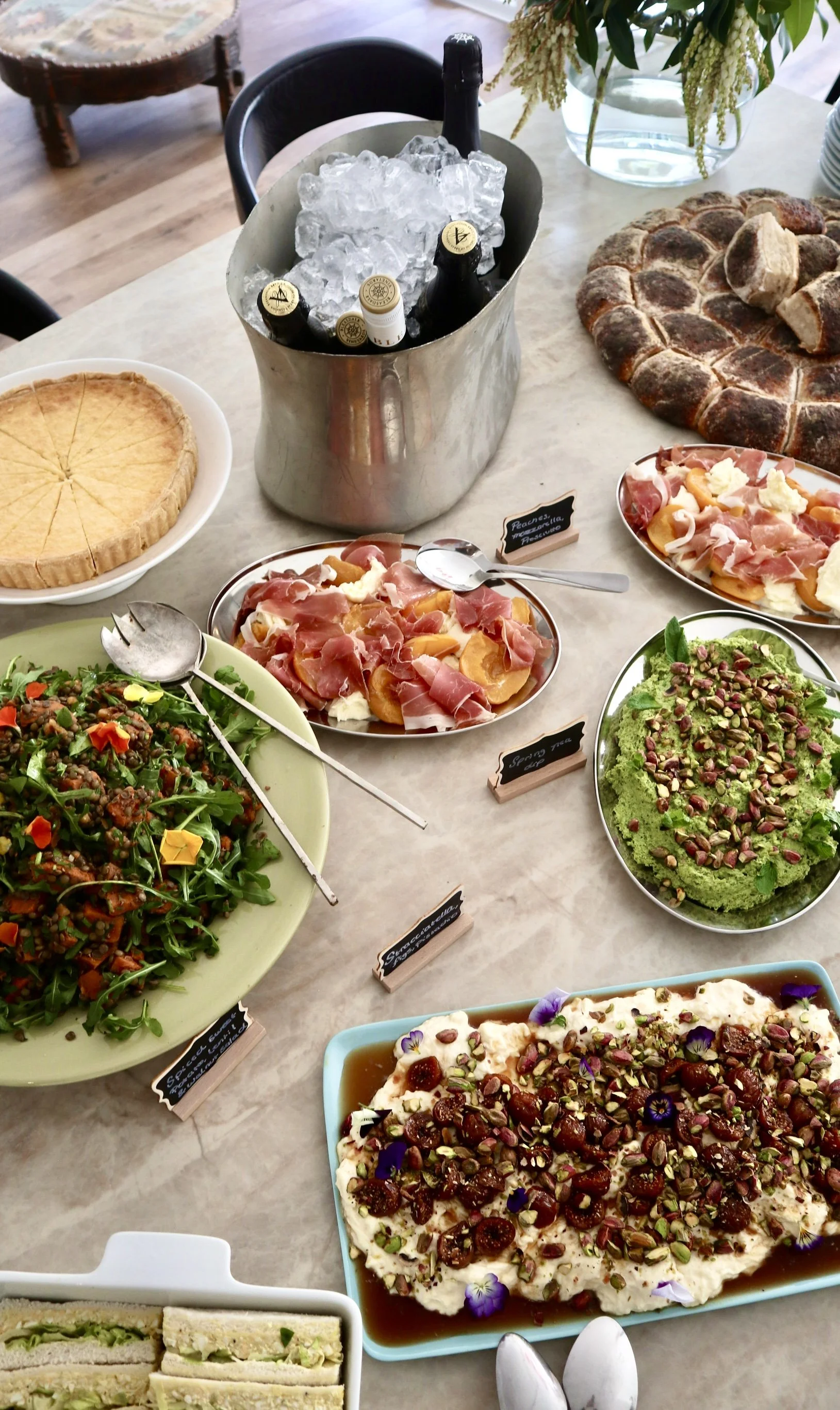 Mediterranean share plates and grazing spread for a private dining event in Melbourne