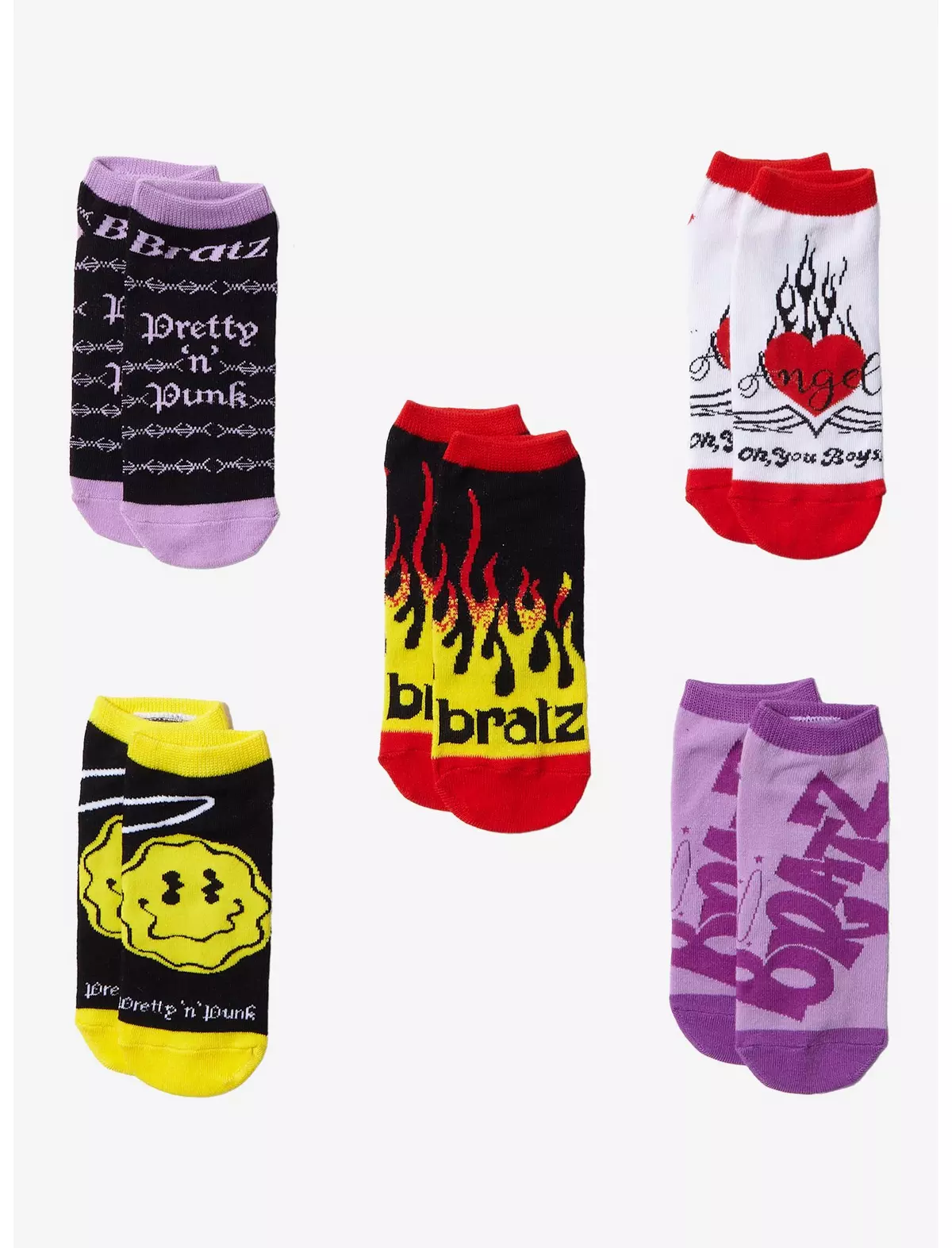 Bratz Pretty 'N' Punk No-Show Socks 5 Pair.png
