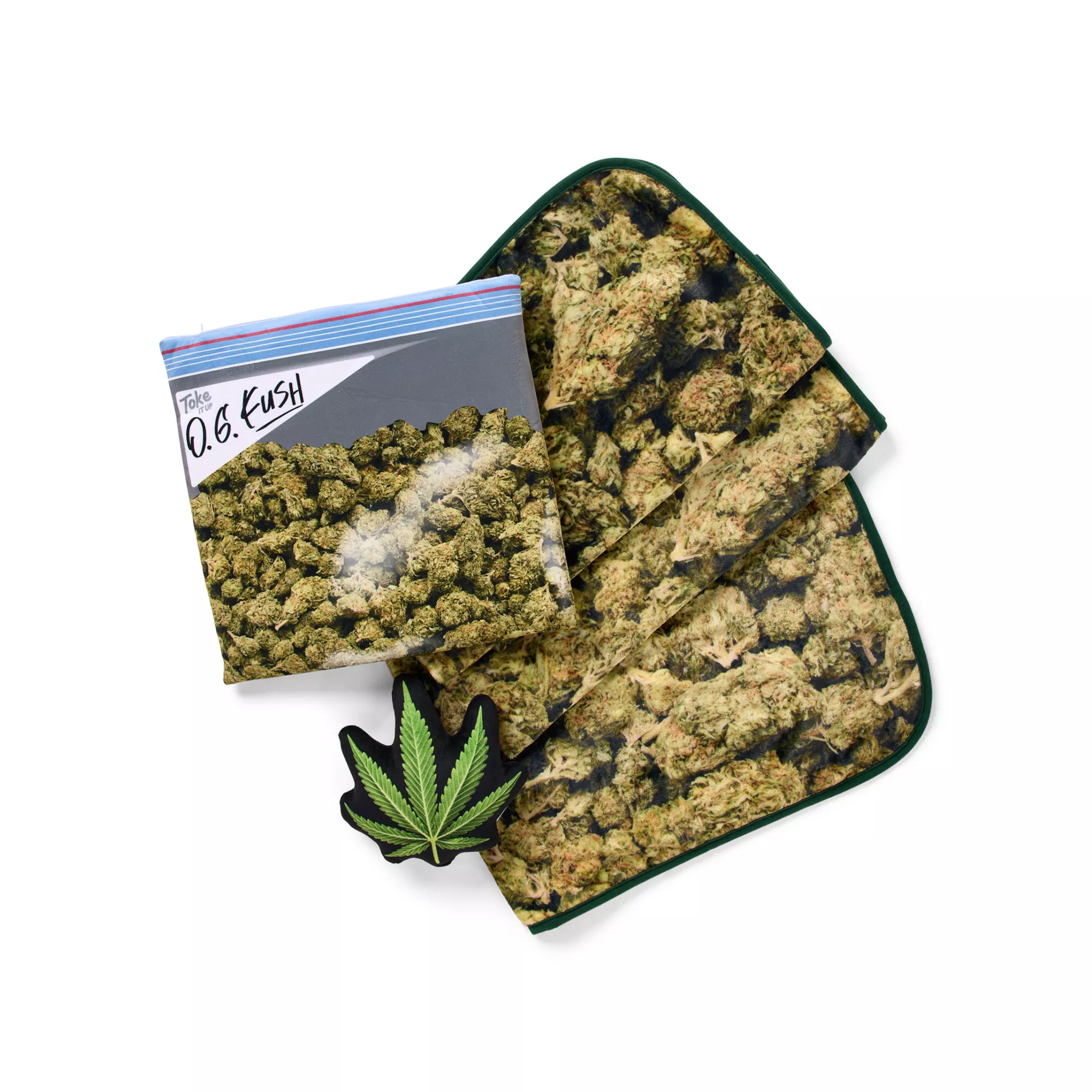 O.G. Kush Weed Leaf Fleece Blanket and Plush Set - Spencer's.png