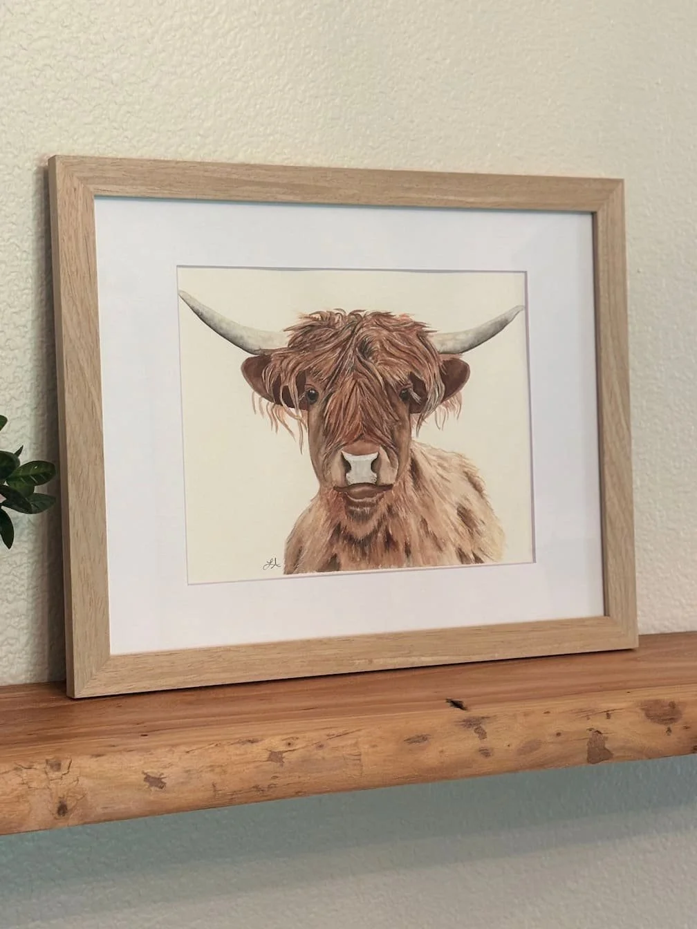 Highland Cow | Framed Original Watercolor Painting