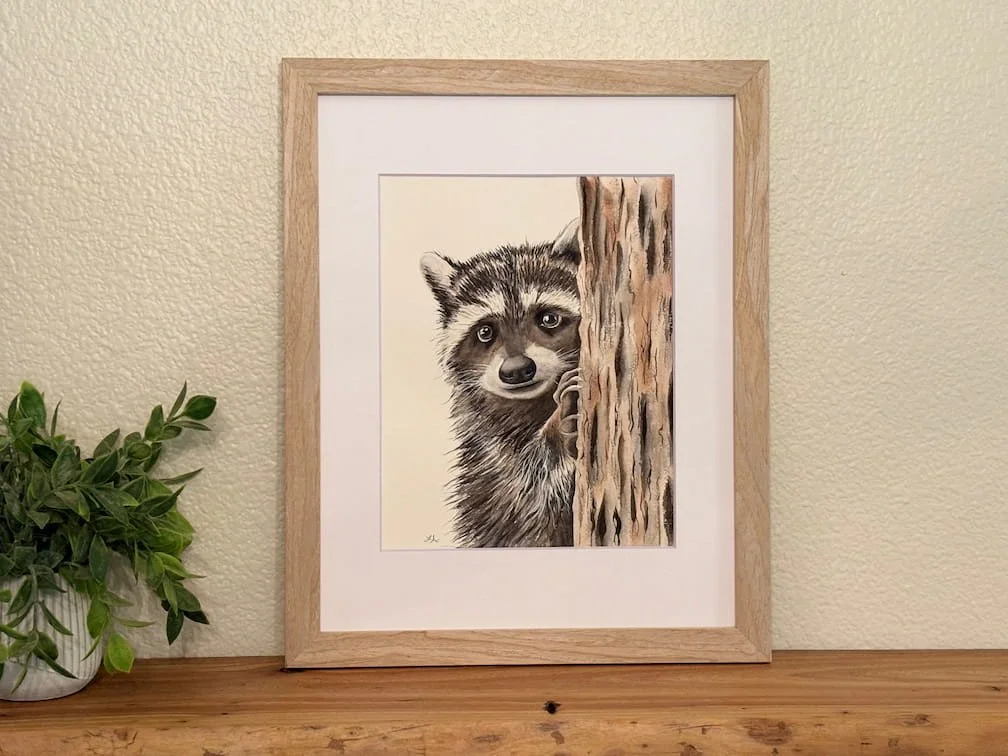 Quiet Curiosity | Framed Original Watercolor Painting