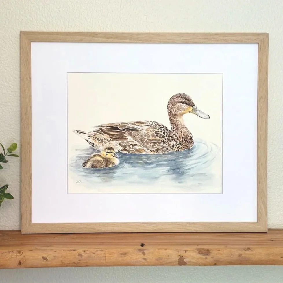 By Your Side | Framed Original Watercolor Painting