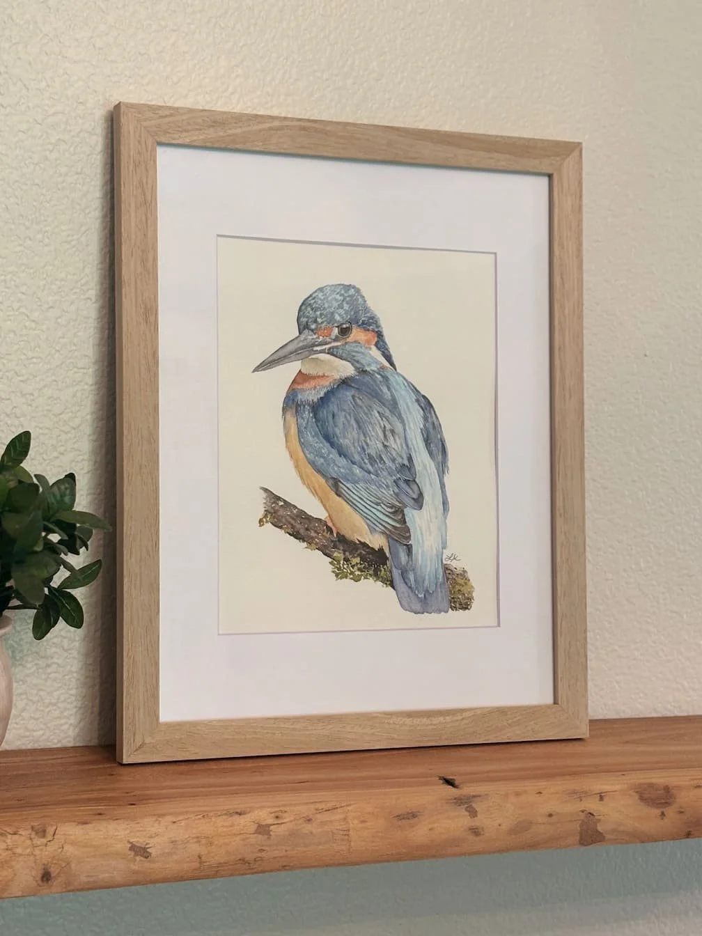Kingfisher | Framed Original Watercolor Painting