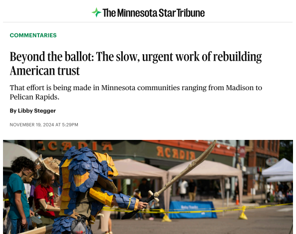 Libby Stegger for the Star Tribune: Beyond the Ballot