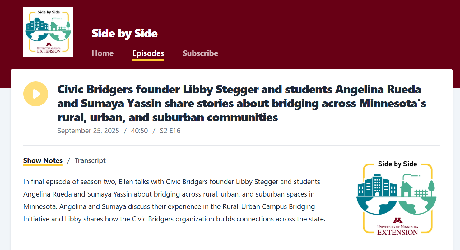 Campus Bridging Initiative with Libby Stegger and students Angelina Rueda, Sumaya Yassin