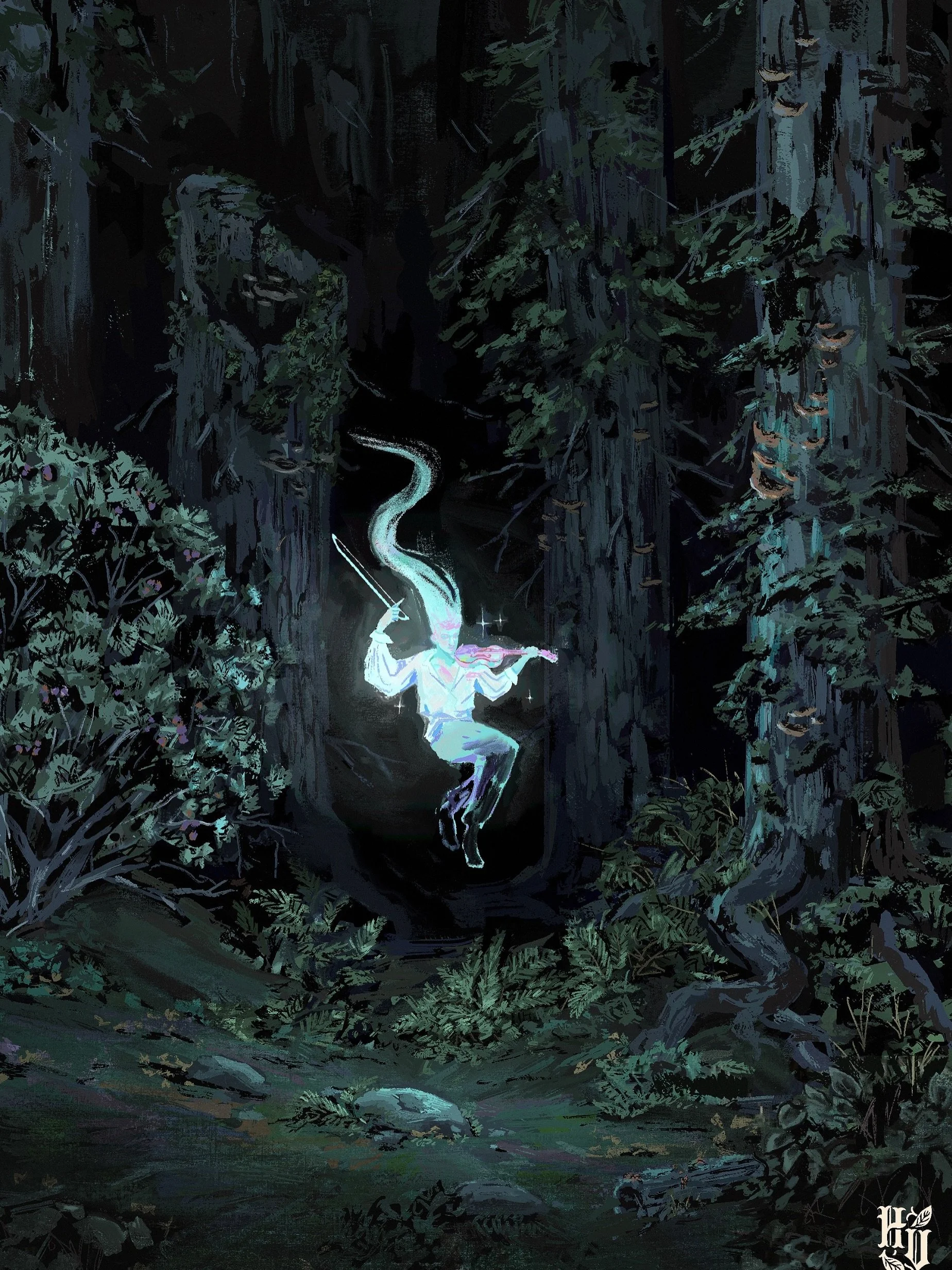 If a violin plays in the woods and no one is around to hear it, is it playing?
-
#illustration #painting #fantasyart #natureart