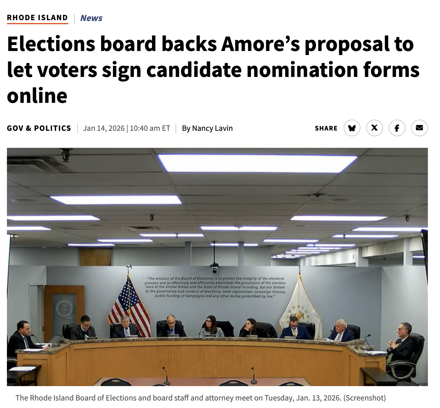 VOTE NOTES: Elections board backs Amore’s proposal to let voters sign candidate nomination forms online