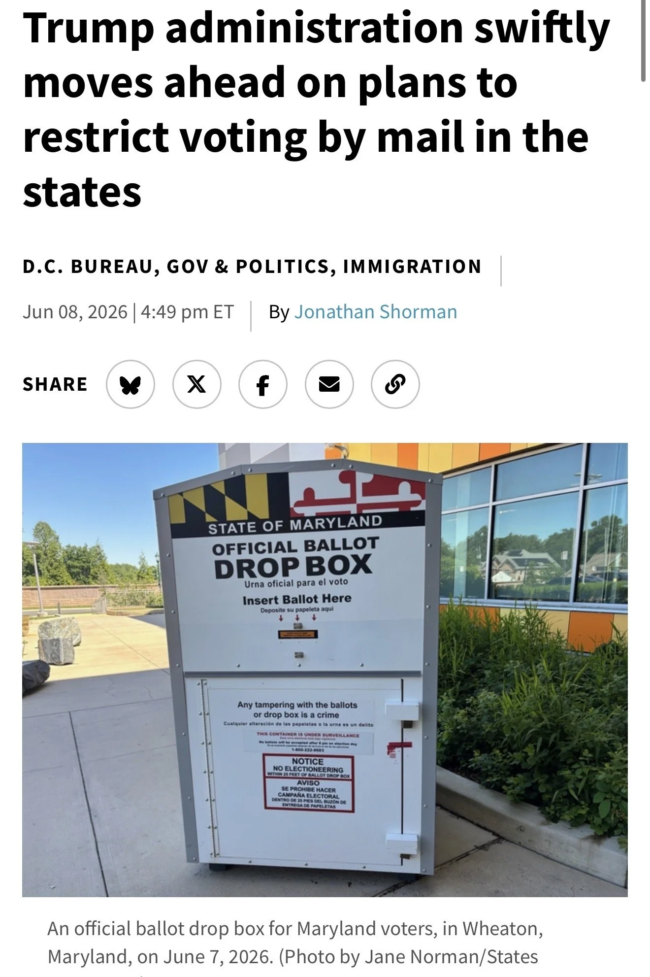 Trump administration swiftly moves ahead on plans to restrict voting by mail in the states