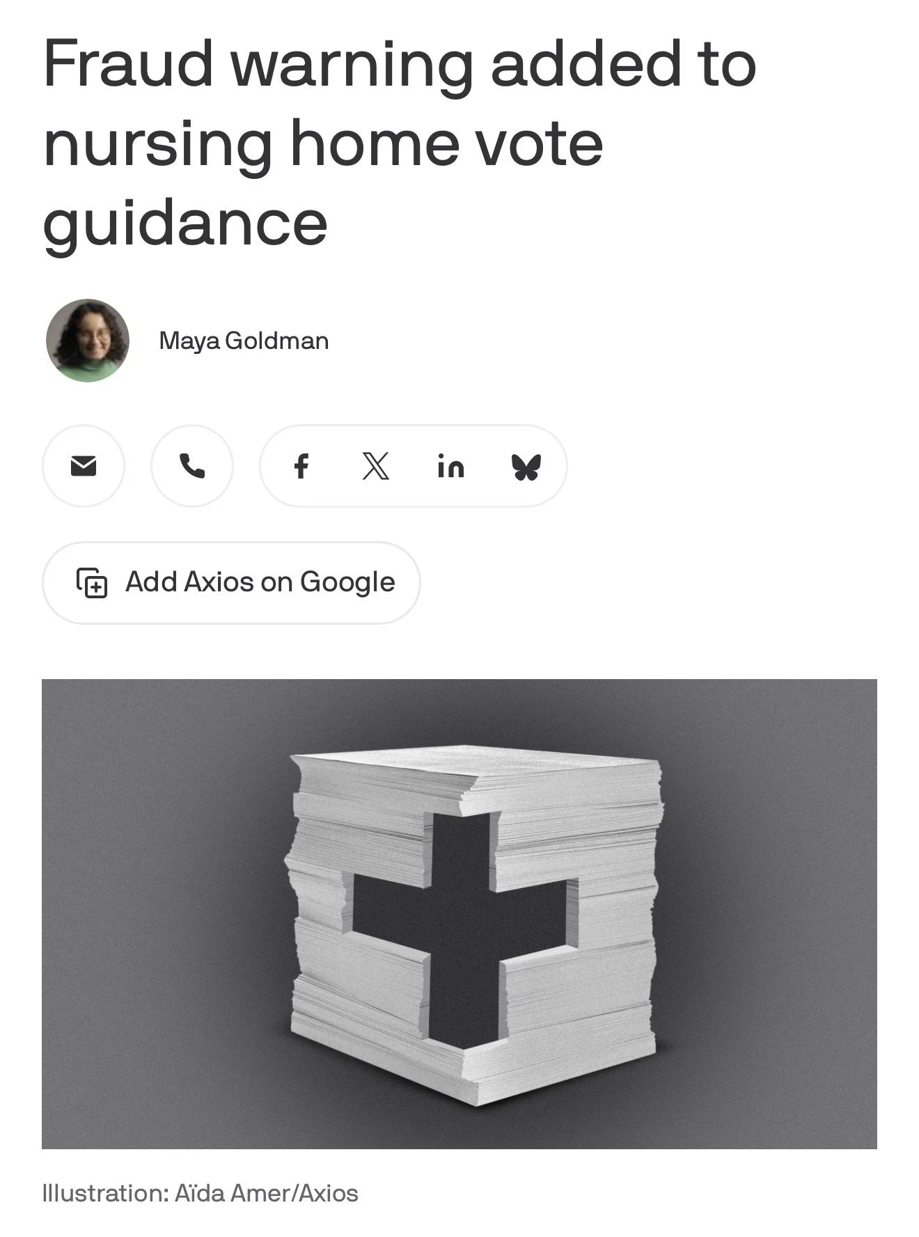Fraud warning added to nursing home vote guidance