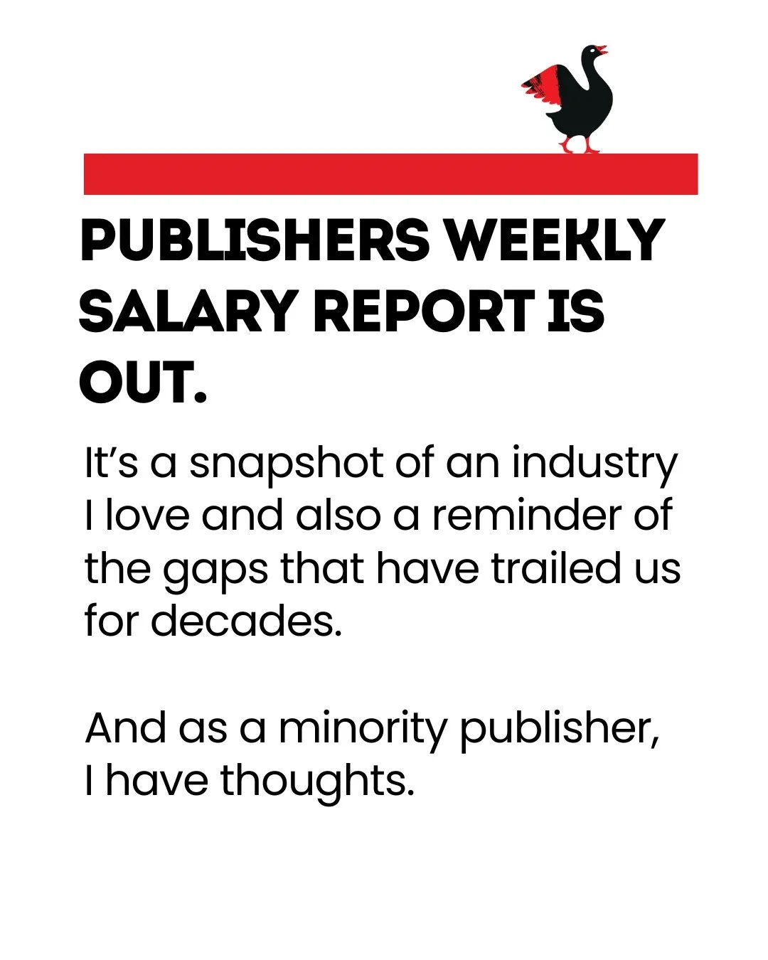 @publisherswkly's new salary report shows one truth I cannot stop thinking about. Publishing is becoming more diverse at the entry level, but the ladder above them is not. That disconnect shapes the books we make, the careers we nurture, and the stor