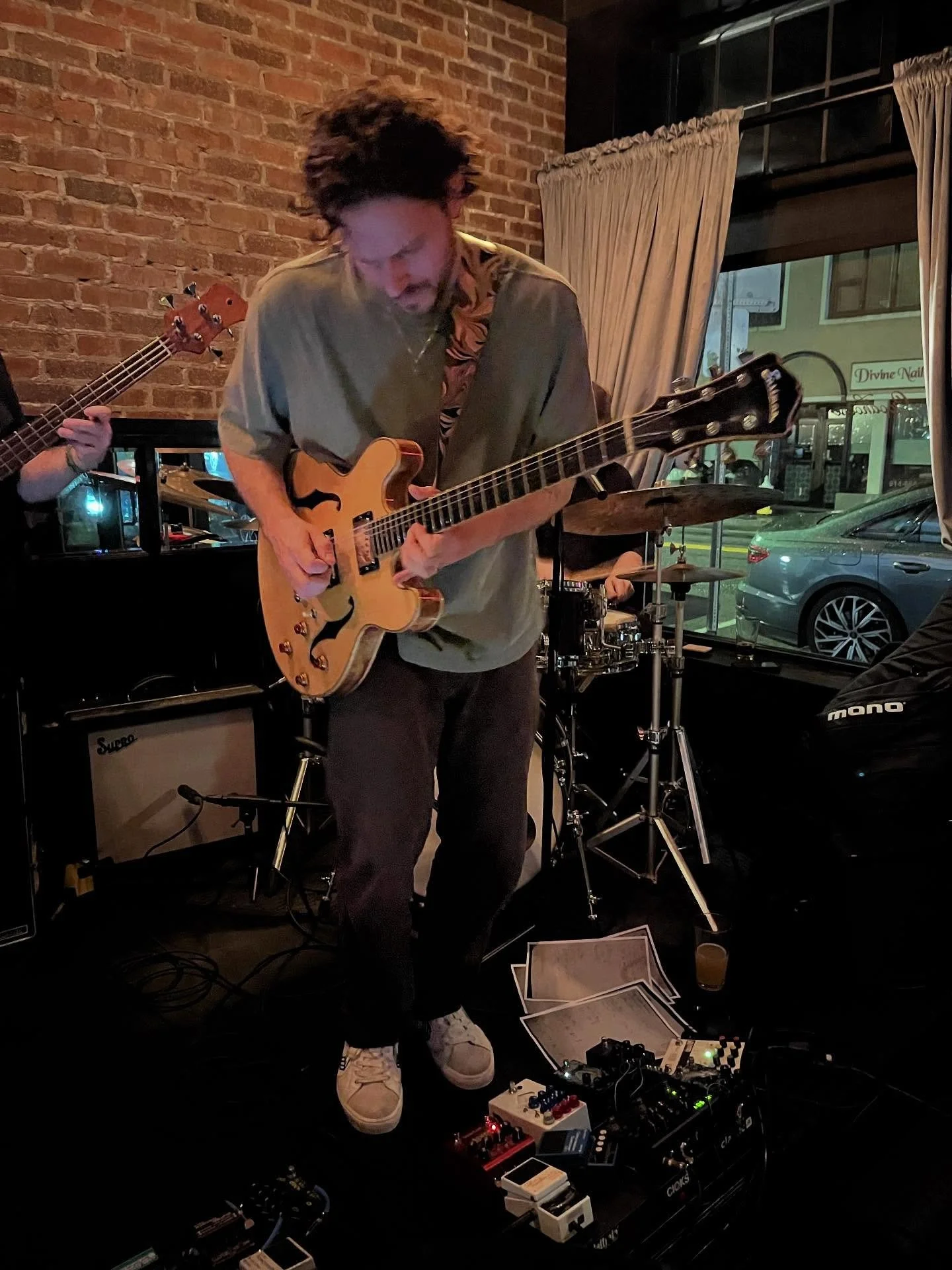 What’s your favorite sauce for food?
Matt Jalbert’s debut solo LP is seven tracks of jazz, funk and psychedelic rock. Plus, “Sauce Buffet” is just a great title for an instrumental guitar album. The whole experience is not on