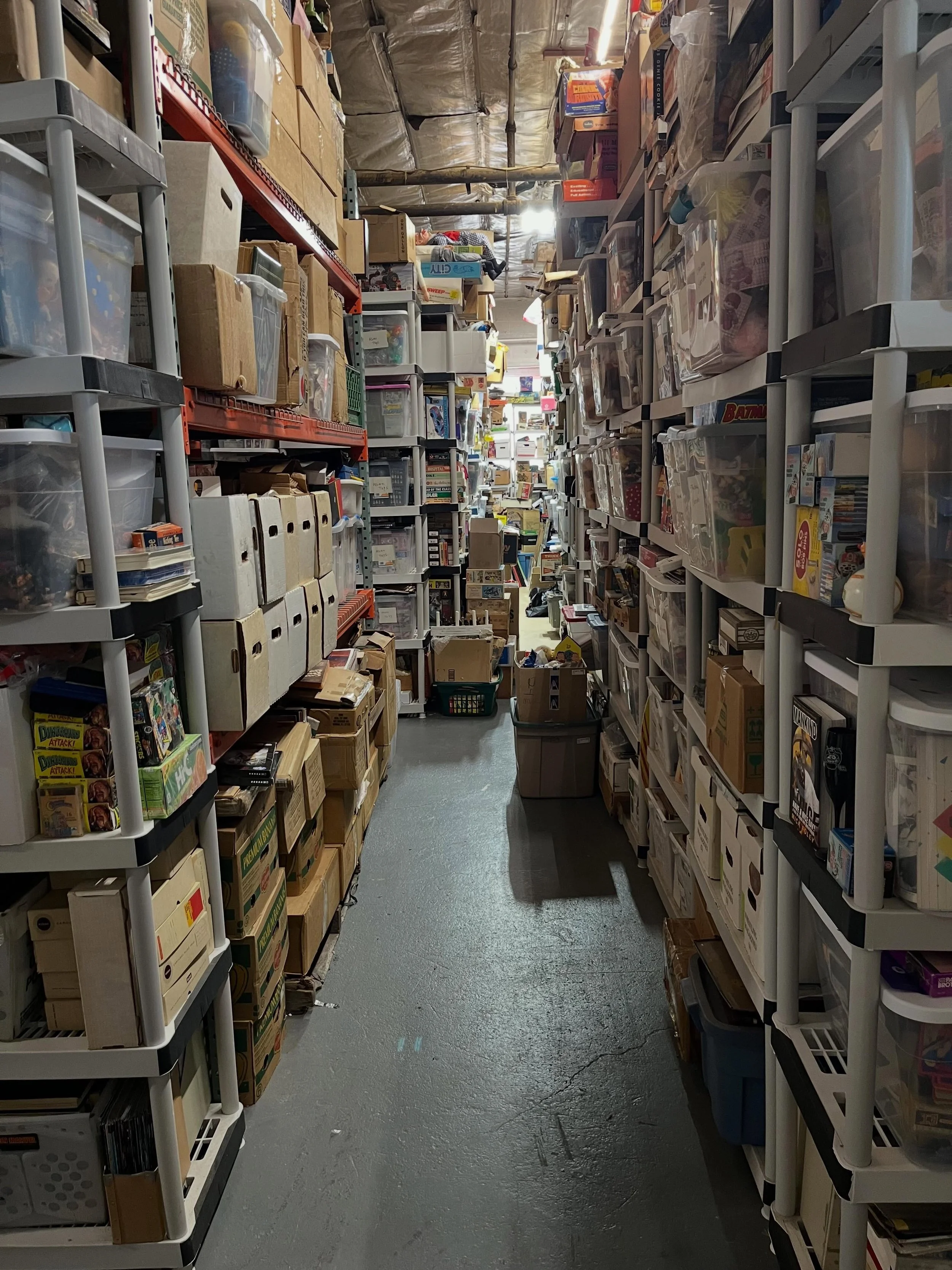 Having a blast helping my good friend @toydoctormd and the @retrodimestore make sense of the warehouse. Logic and organization&hellip; 🤔

&ldquo;Aisles of Plenty: Warehouse Rule No. 1&rdquo;

It&rsquo;s giving me a nice new direction. Because a less