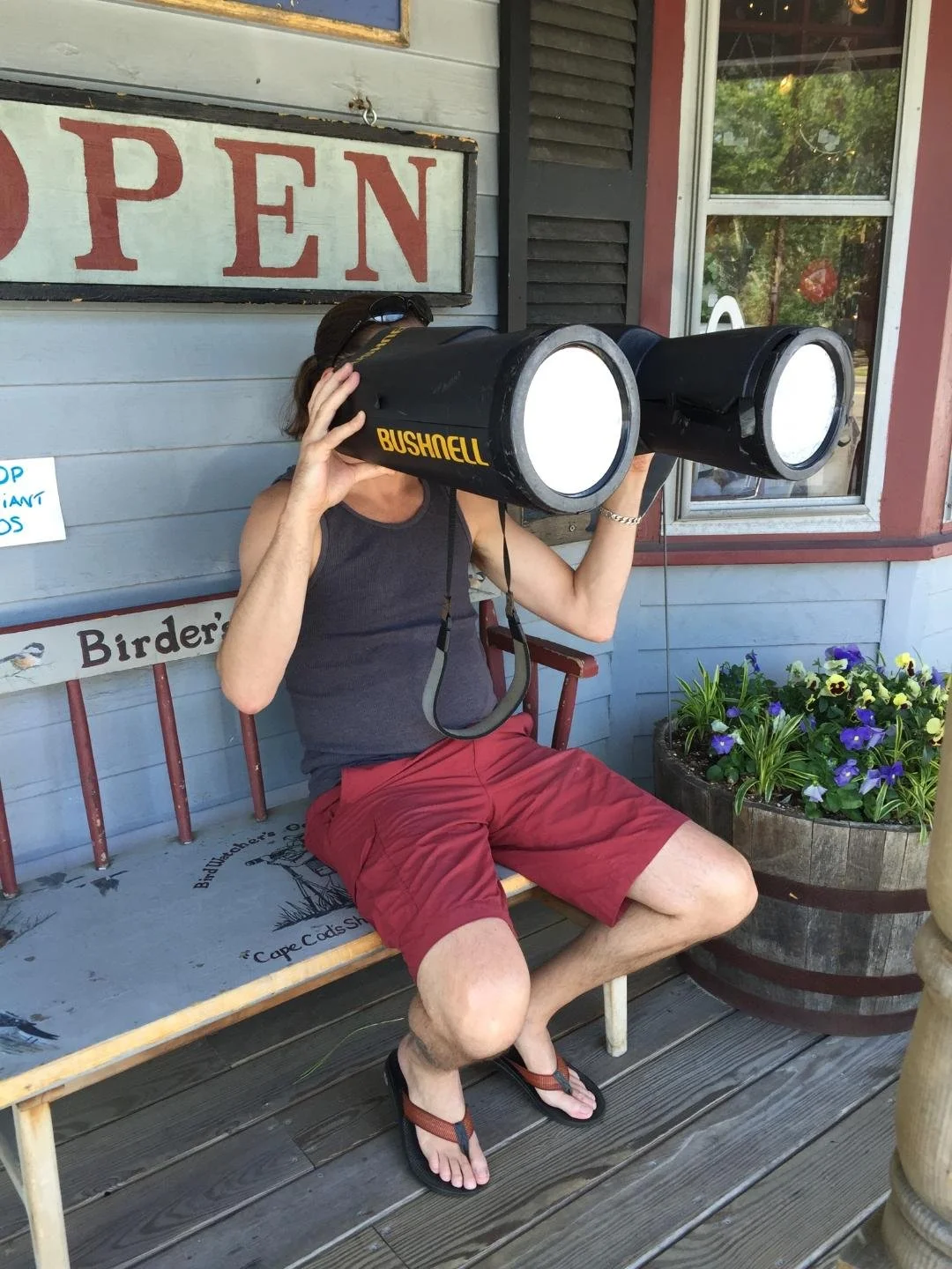 Big binoculars on Carl Schell Creates