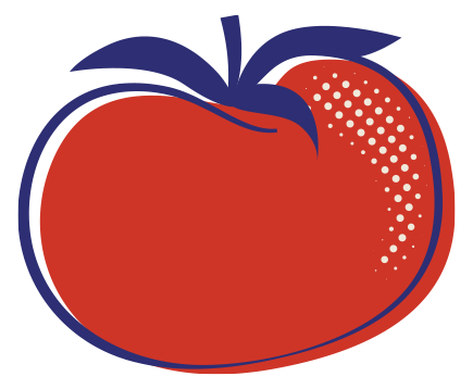 Illustration of a red tomato