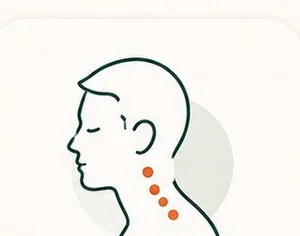 Illustration of neck pain location