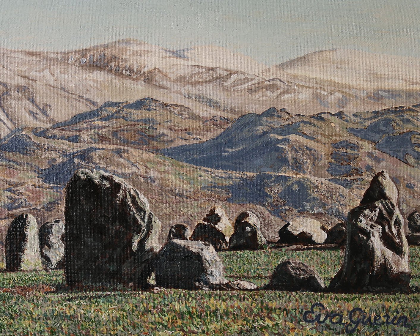 Castlerigg Stone Circle with Mountains