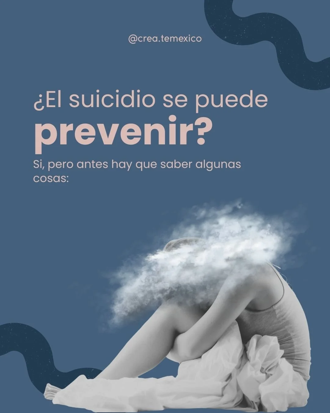 Hablemos del suicidio 
 
Quitarse la vida no es un evento aislado y se puede prevenir, detectar se&ntilde;ales de alerta y ofrecer escucha puede marcar la diferencia.

 Se&ntilde;ales de alerta que no debemos ignorar:
Hablar o escribir sobre querer m