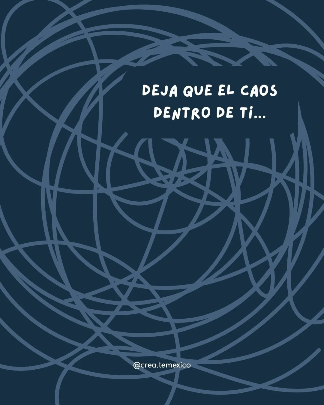 El caos a veces es la l&iacute;nea de salida a algo nuevo. 

Permite que el ruido se convierta en direcci&oacute;n, que la confusi&oacute;n te ense&ntilde;e lo que ya no encaja,  y que de ese desorden nazca una nueva versi&oacute;n de ti.