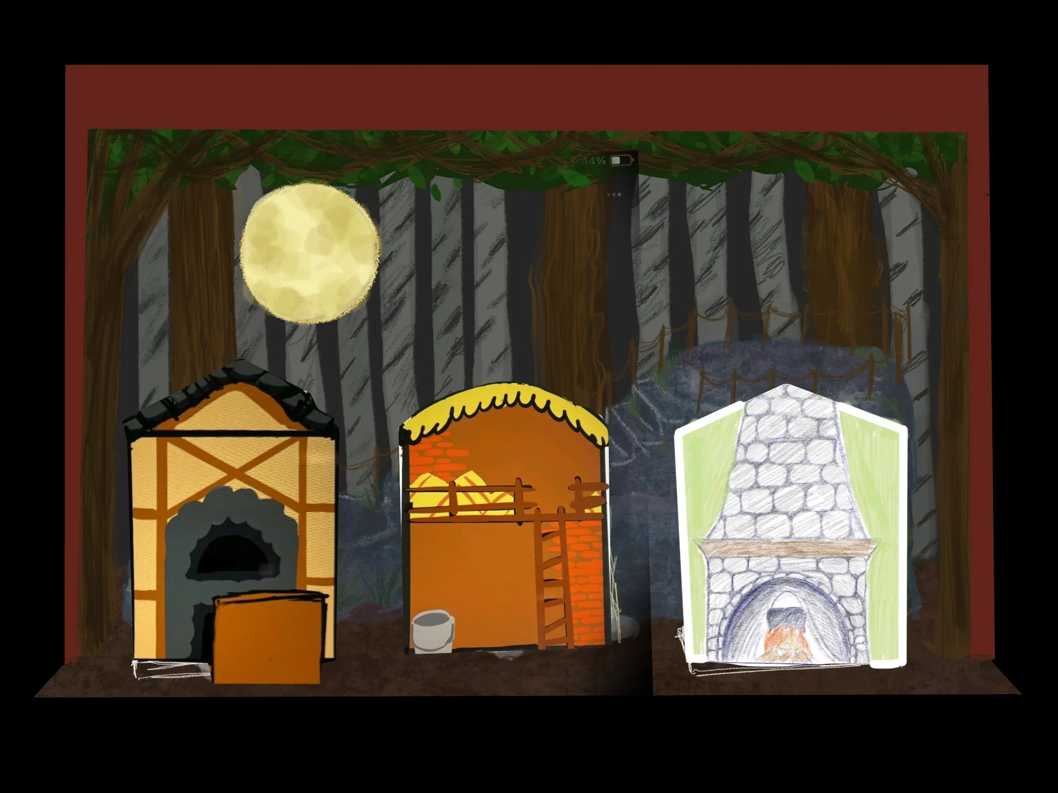 My student designers collaborated to design the houses.