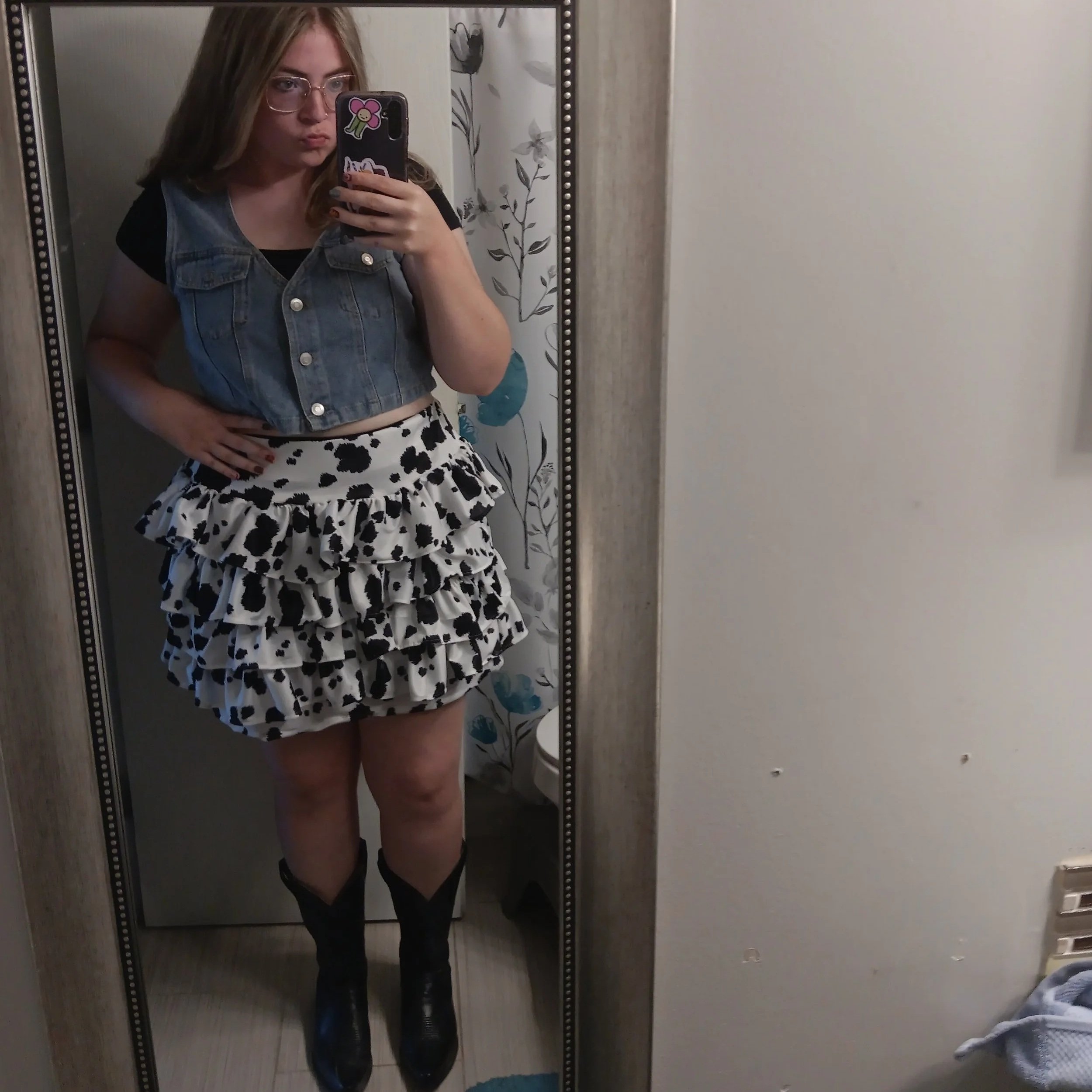 Sewed this line dancing ruffle skirt 2025