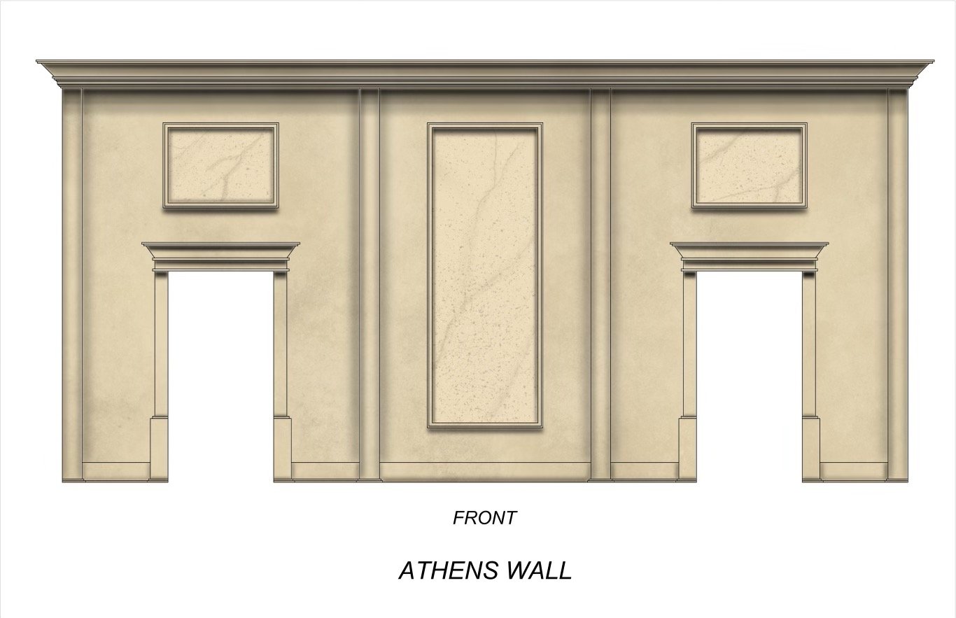 Paint elevation for Athens wall