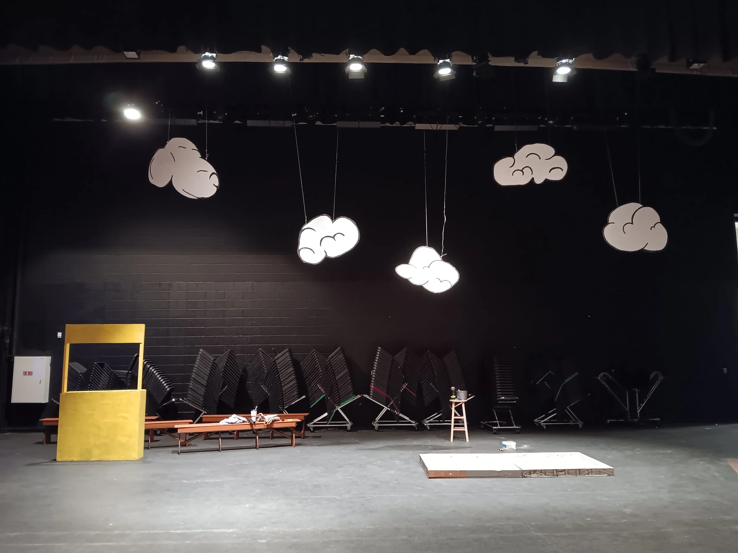 Students were particularly proud of the "Snoopy cloud" on the left.